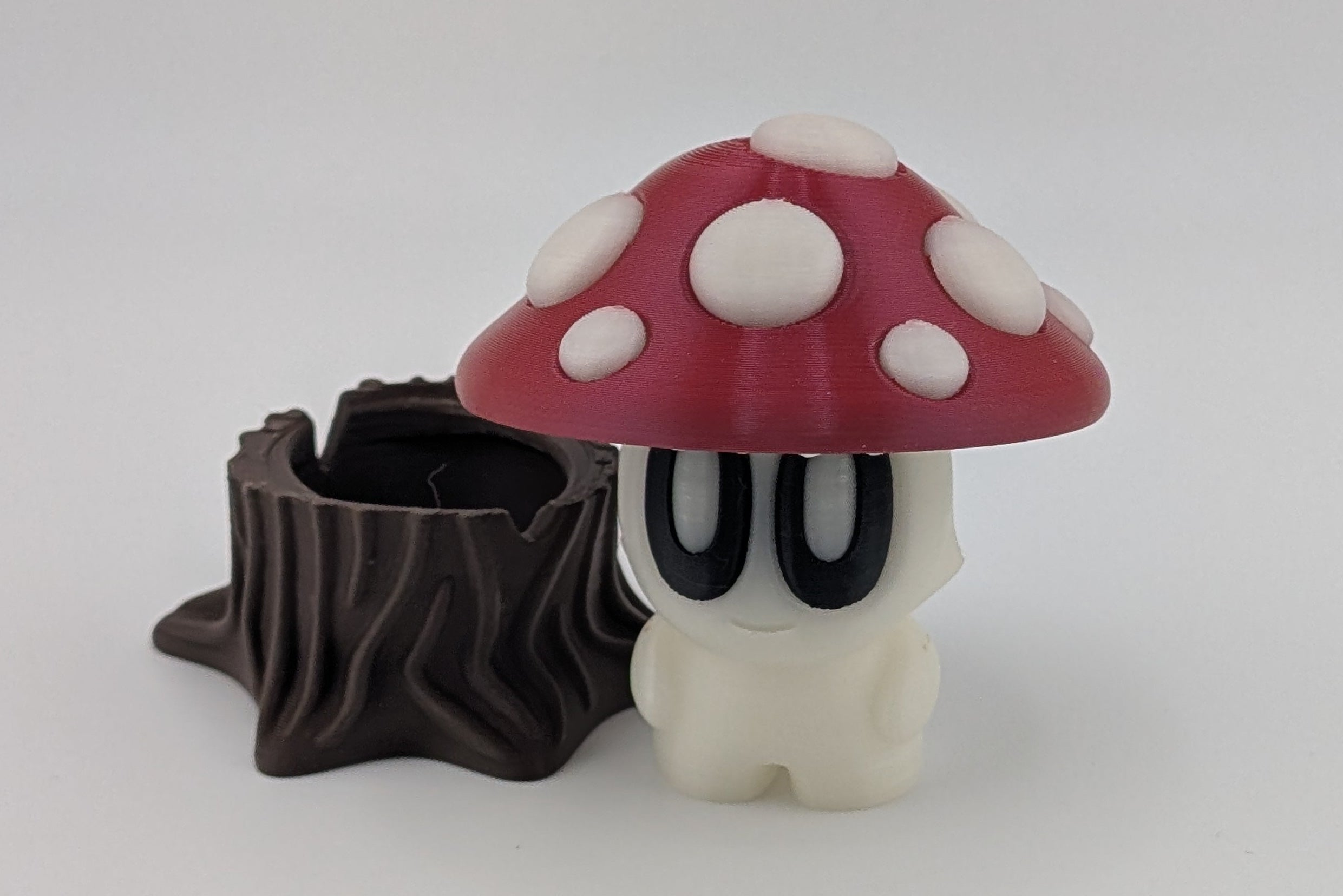 Bloblab Mushroom Series – Flycap Shroom (UV Reactive Glow PLA with Red Cap)