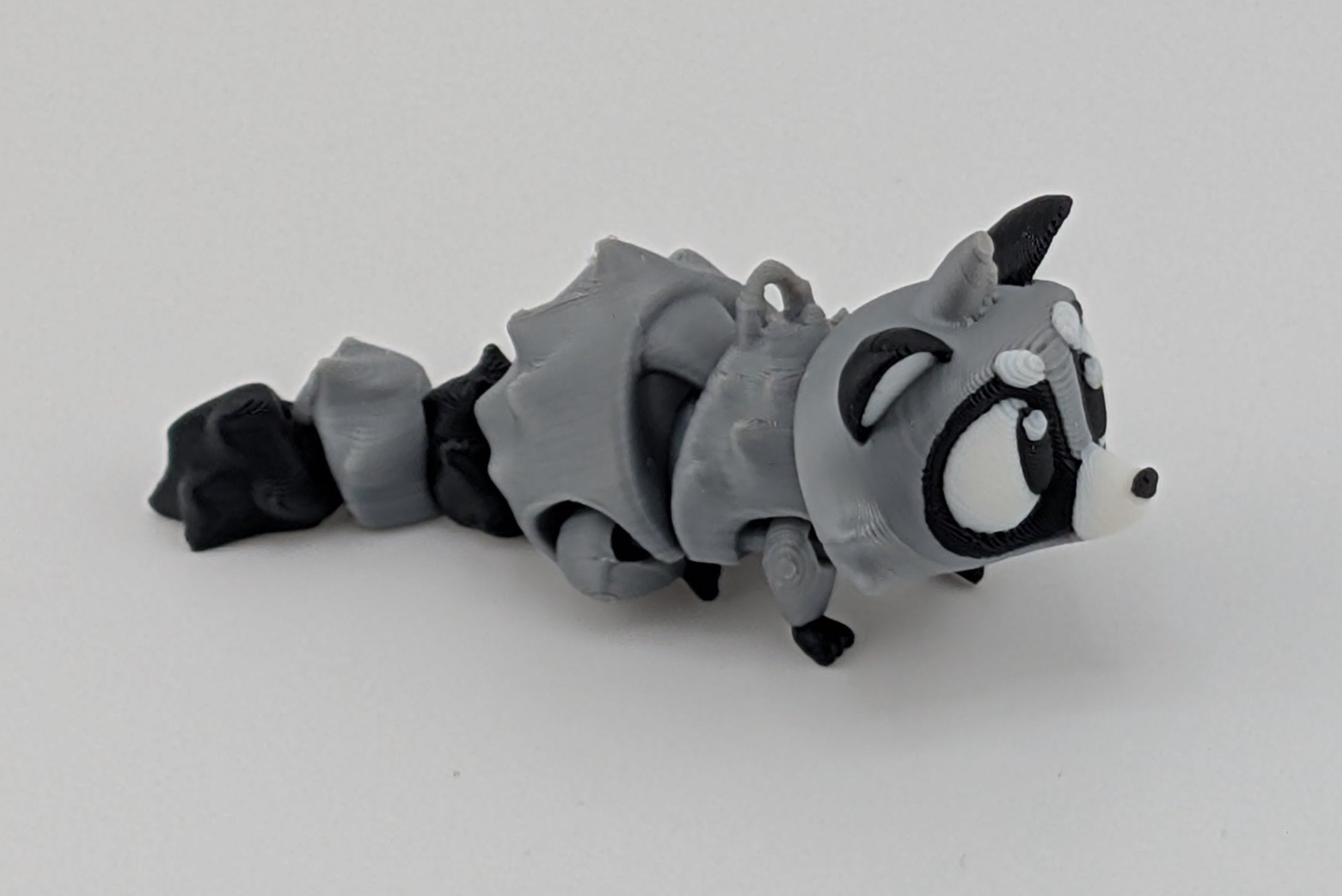 🦝✨ Mini Raccoon Keychain Buddy! 🤏 2.5" Articulated "Trash Panda" Bag Charm 🗑️🔑