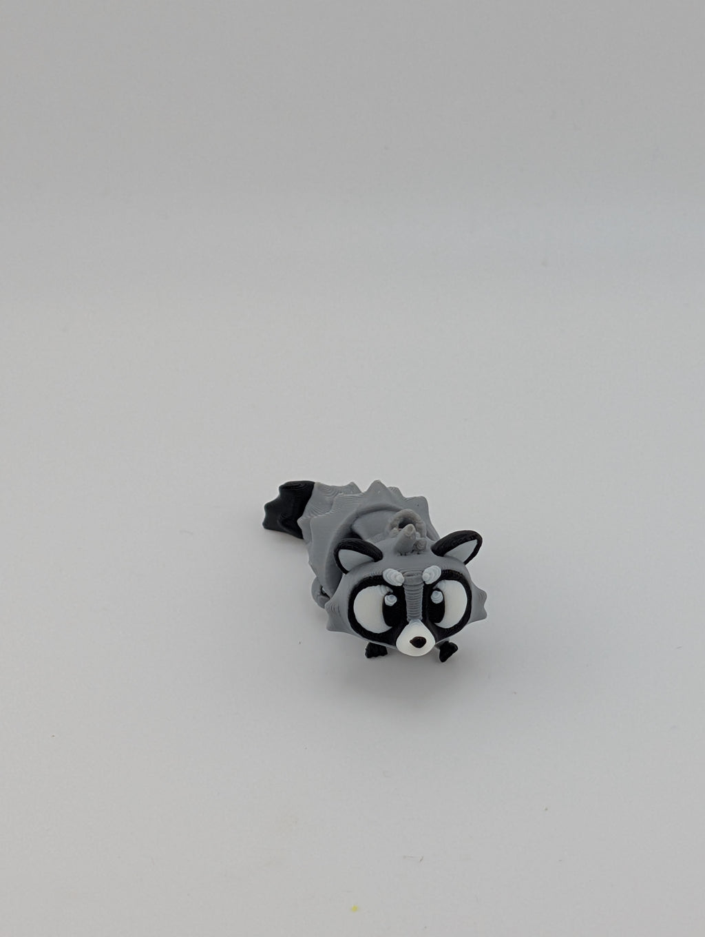 🦝✨ Mini Raccoon Keychain Buddy! 🤏 2.5" Articulated "Trash Panda" Bag Charm 🗑️🔑