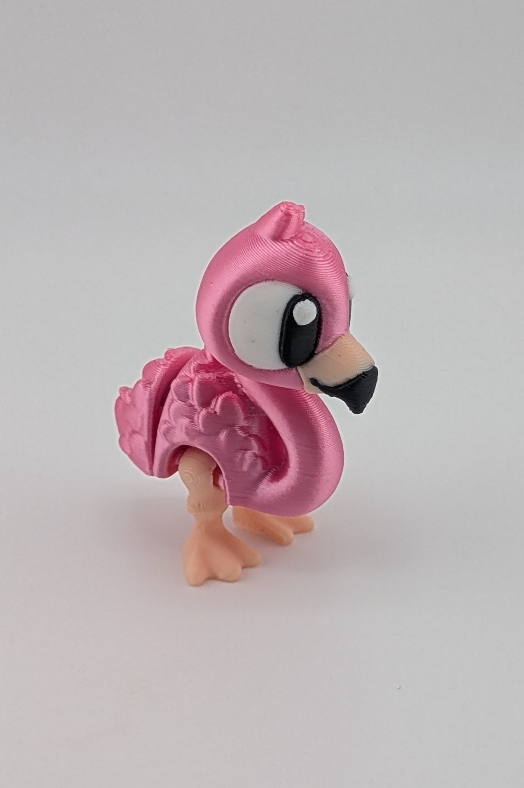 🦩💖 Mini Flexi-Flamingo Keychain Buddy! ✨ 2.38" Articulated "Strut-Star" Bag Charm 🌴🩰