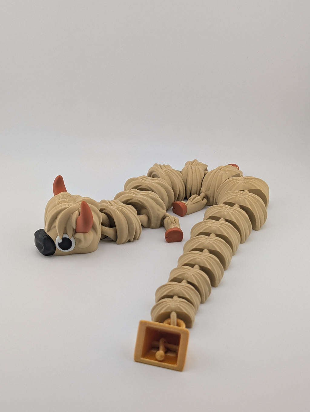 Highland Cow Flexi Dragon – 16.25" Fidget Charm