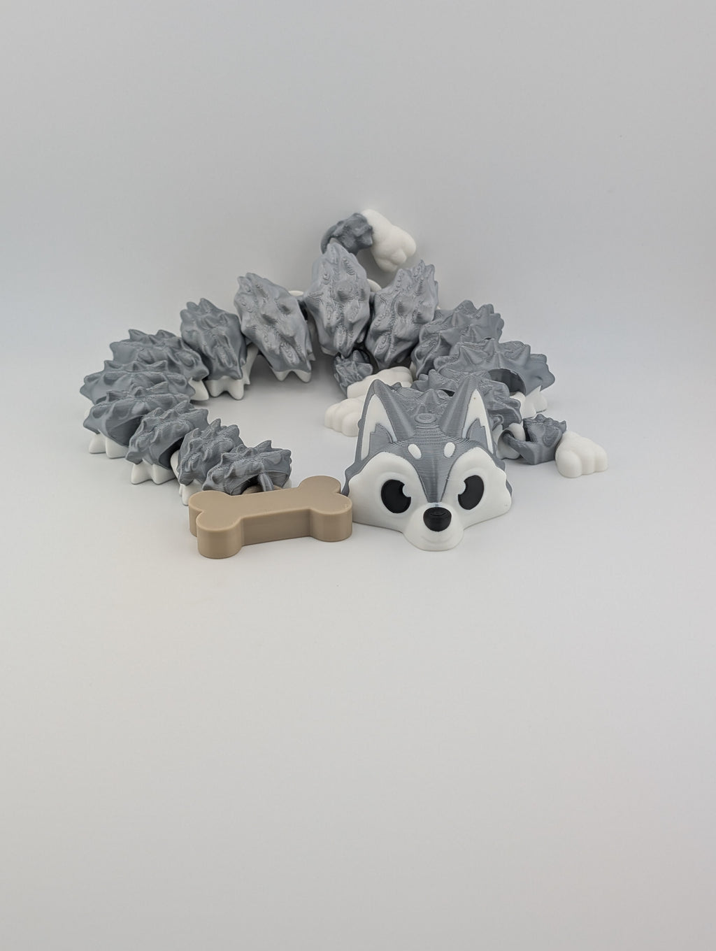 Husky Flexi Dragon – 16.5" Arctic Fidget Friend