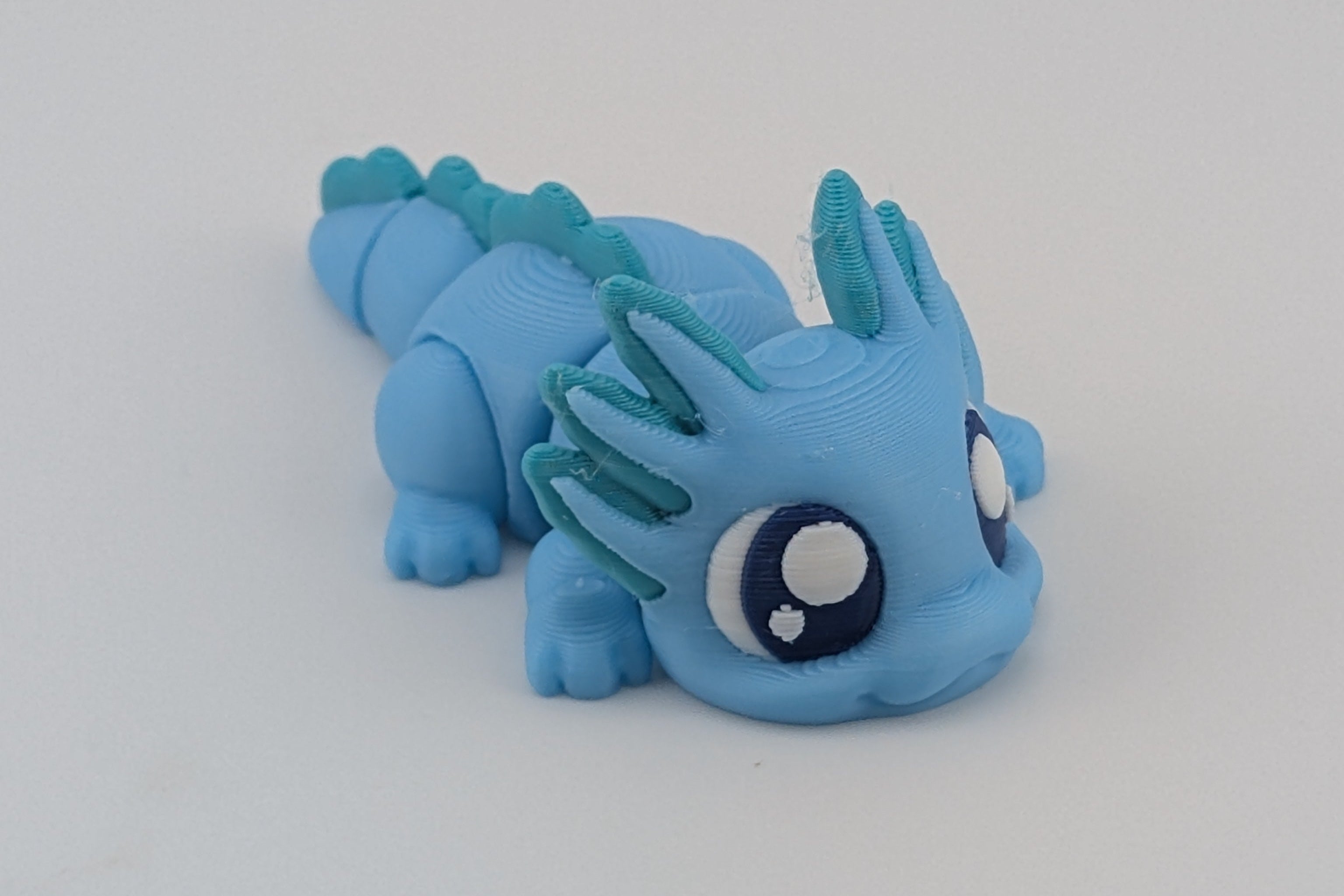 ☀️🦎 UV-Glow Mini Axolotl! 🌈 3" Sun-Reactive Articulated Fidget Charm ✨🫧