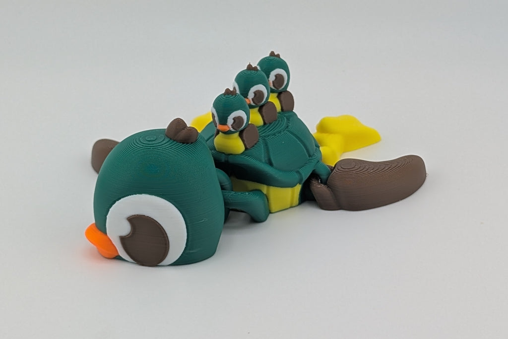 Waddle into whimsy with this duck-inspired Turtle Flexi Toy