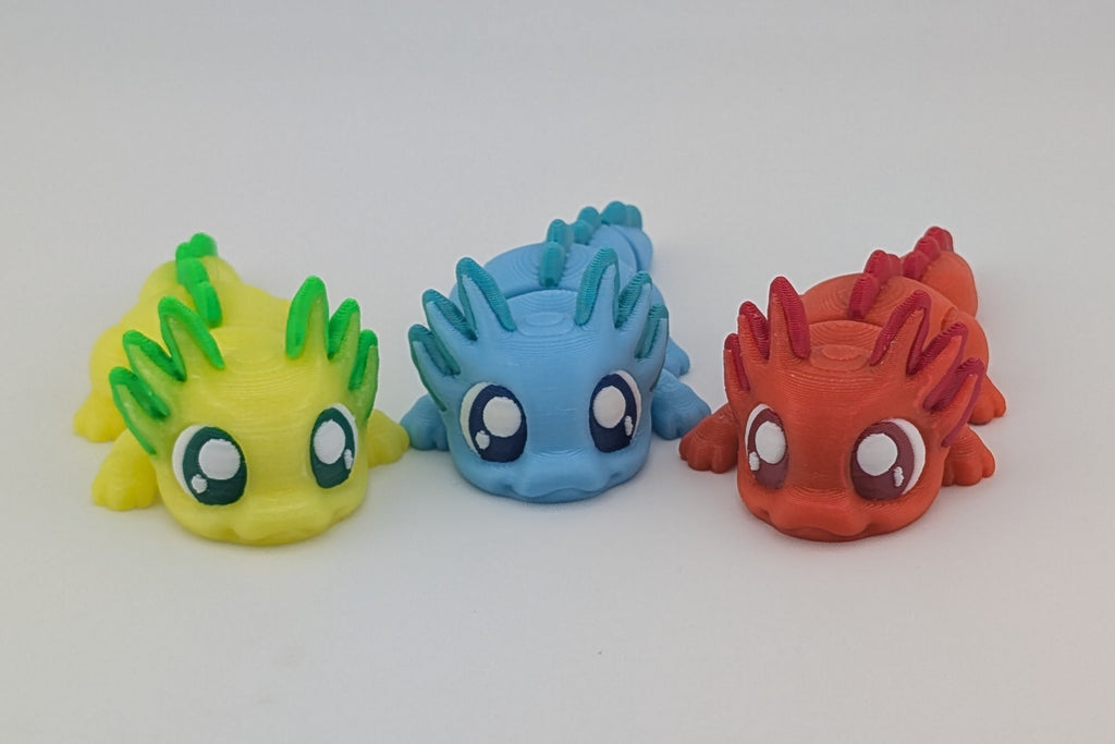 ☀️🦎 UV-Glow Mini Axolotl! 🌈 3" Sun-Reactive Articulated Fidget Charm ✨🫧