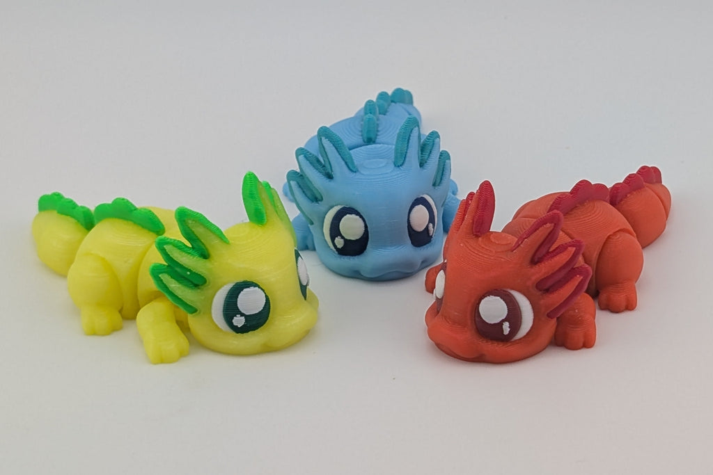 ☀️🦎 UV-Glow Mini Axolotl! 🌈 3" Sun-Reactive Articulated Fidget Charm ✨🫧