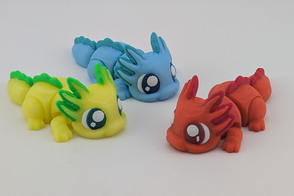 ☀️🦎 UV-Glow Mini Axolotl! 🌈 3" Sun-Reactive Articulated Fidget Charm ✨🫧
