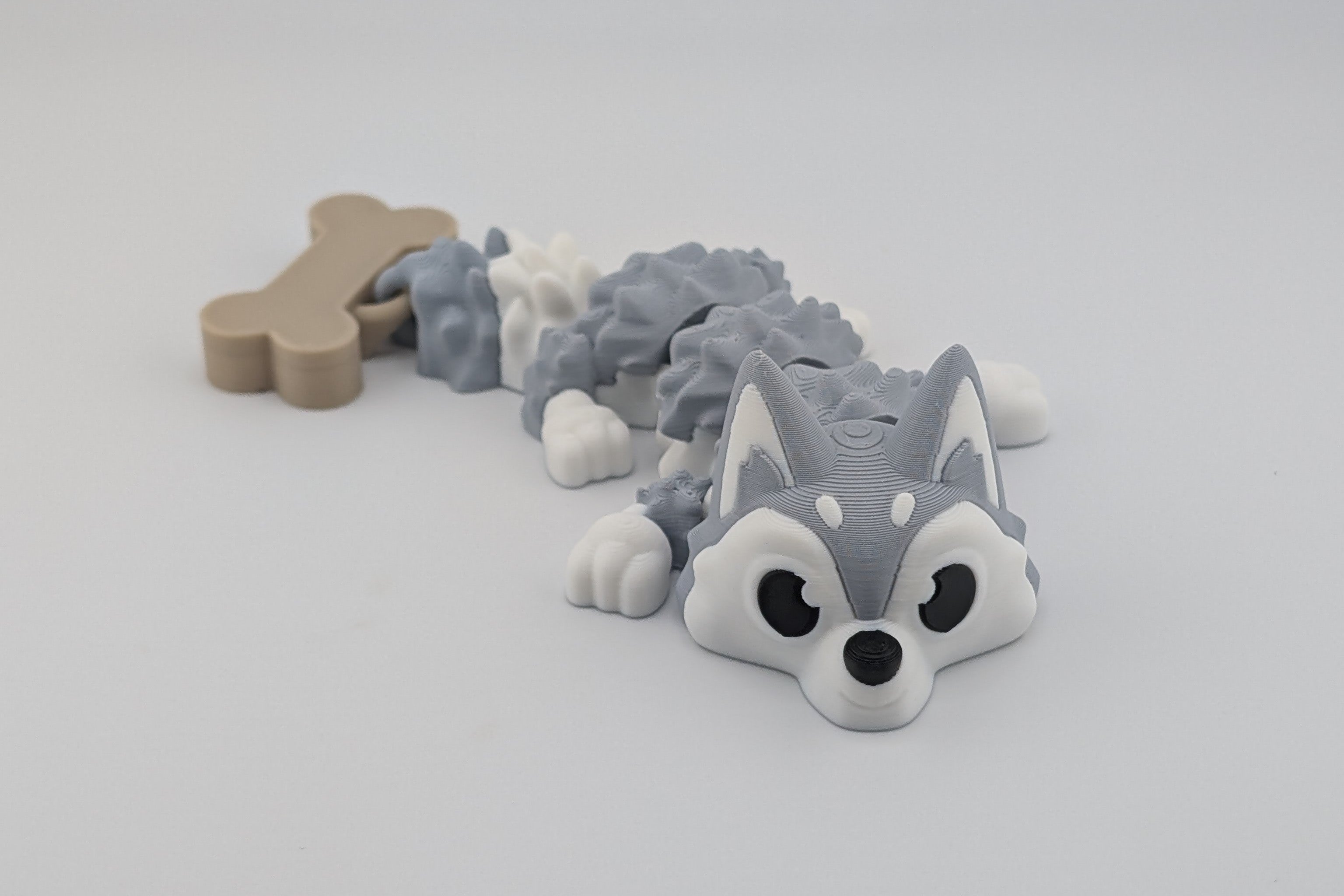 Mini Husky Dragon Fidget Toy – Articulated Flexi Pet for Kids & Adults