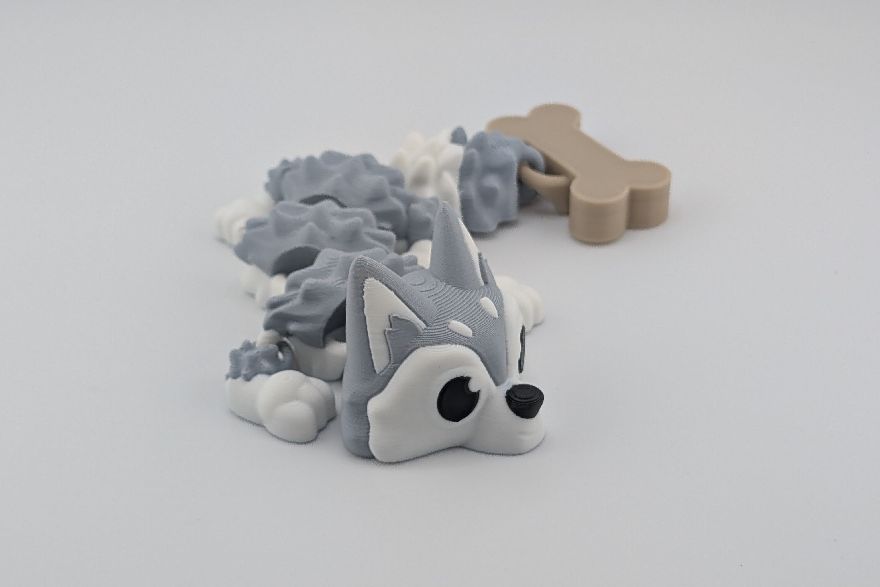 Mini Husky Dragon Fidget Toy – Articulated Flexi Pet for Kids & Adults