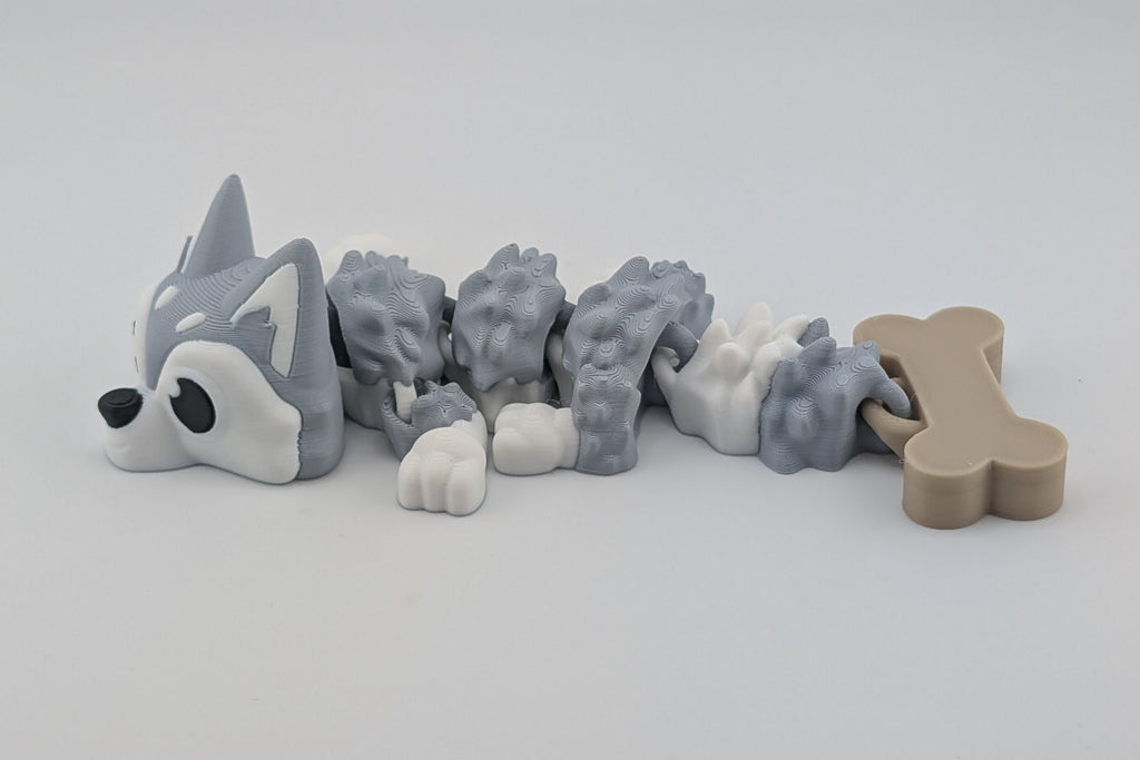 Mini Husky Dragon Fidget Toy – Articulated Flexi Pet for Kids & Adults