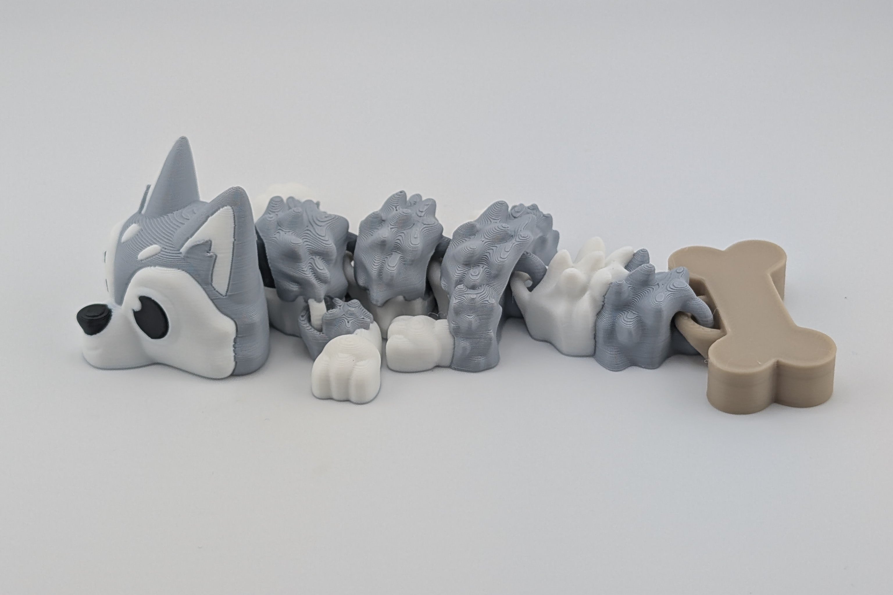 Mini Husky Dragon Fidget Toy – Articulated Flexi Pet for Kids & Adults