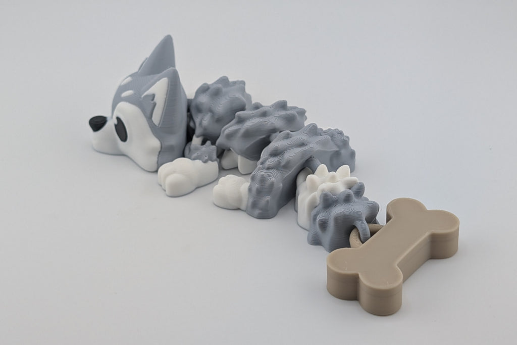 Mini Husky Dragon Fidget Toy – Articulated Flexi Pet for Kids & Adults