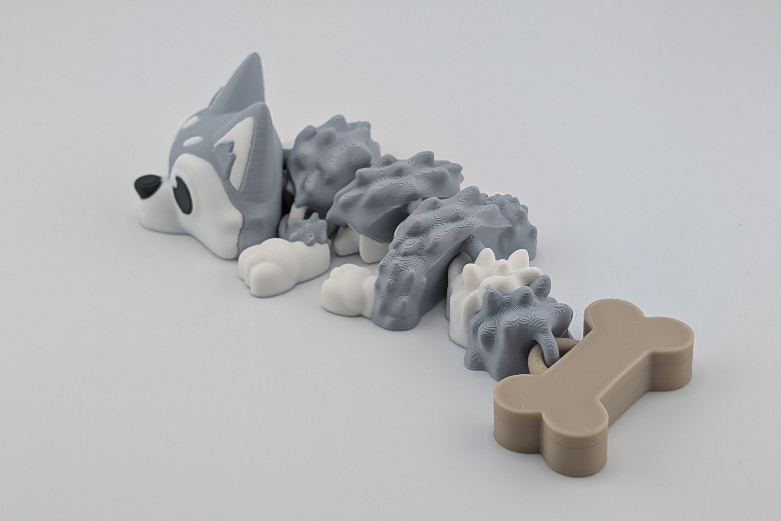 Mini Husky Dragon Fidget Toy – Articulated Flexi Pet for Kids & Adults