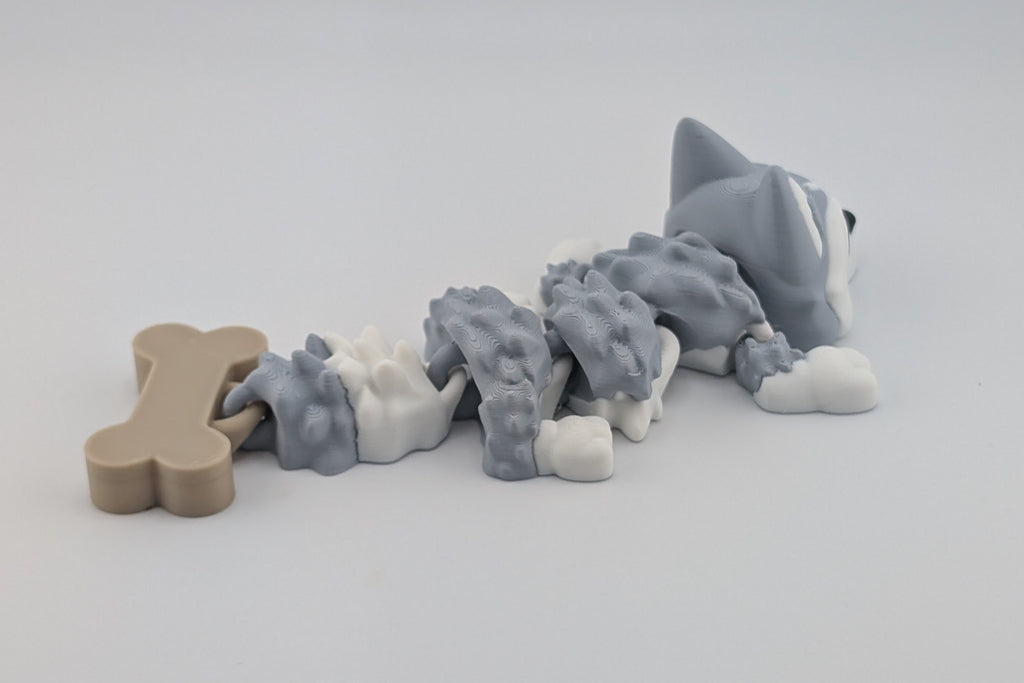 Mini Husky Dragon Fidget Toy – Articulated Flexi Pet for Kids & Adults