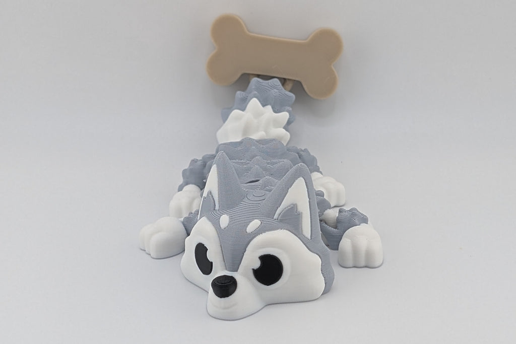 Mini Husky Dragon Fidget Toy – Articulated Flexi Pet for Kids & Adults