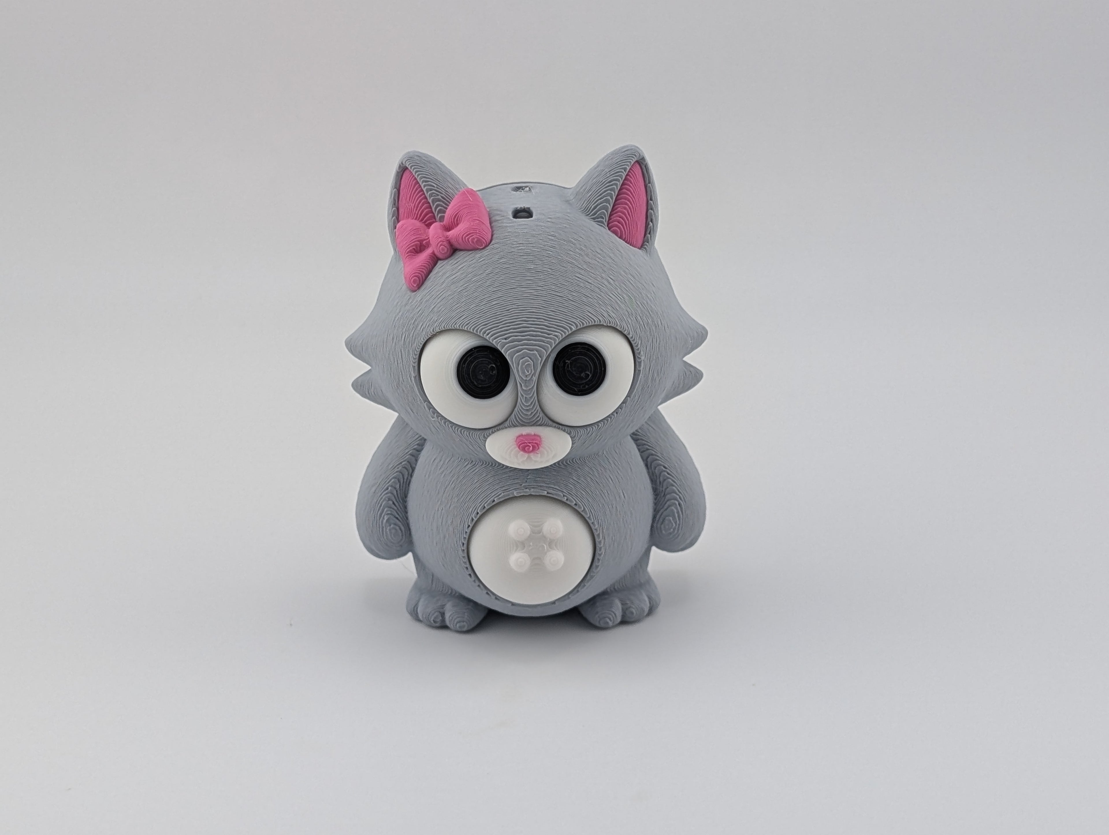 🐱✨ Moving Eyes Kitty Fidget! 🎀 Interactive 3D Printed Cat Keychain Charm 👀💖