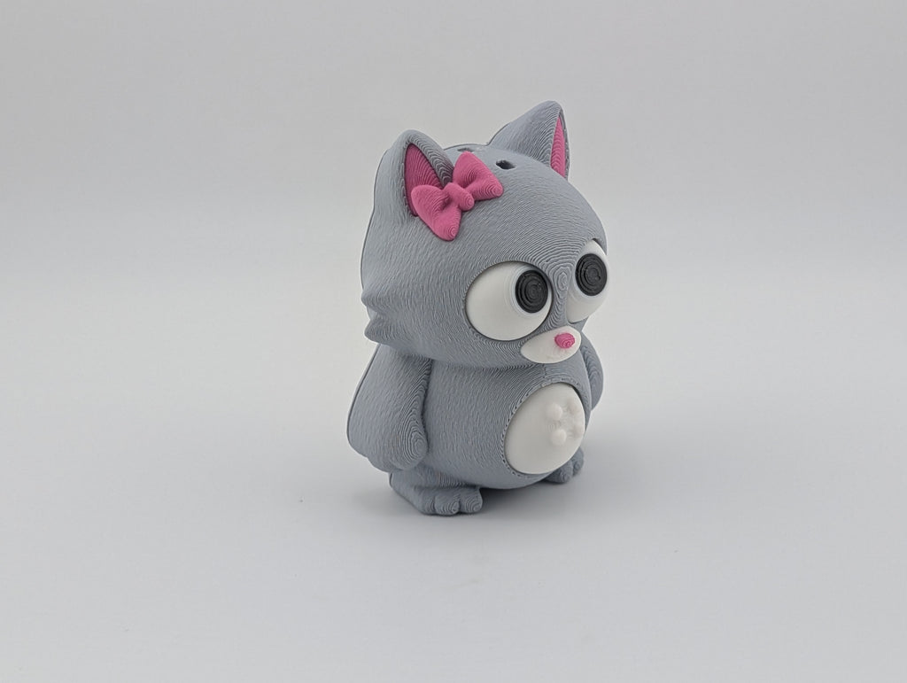 🐱✨ Moving Eyes Kitty Fidget! 🎀 Interactive 3D Printed Cat Keychain Charm 👀💖