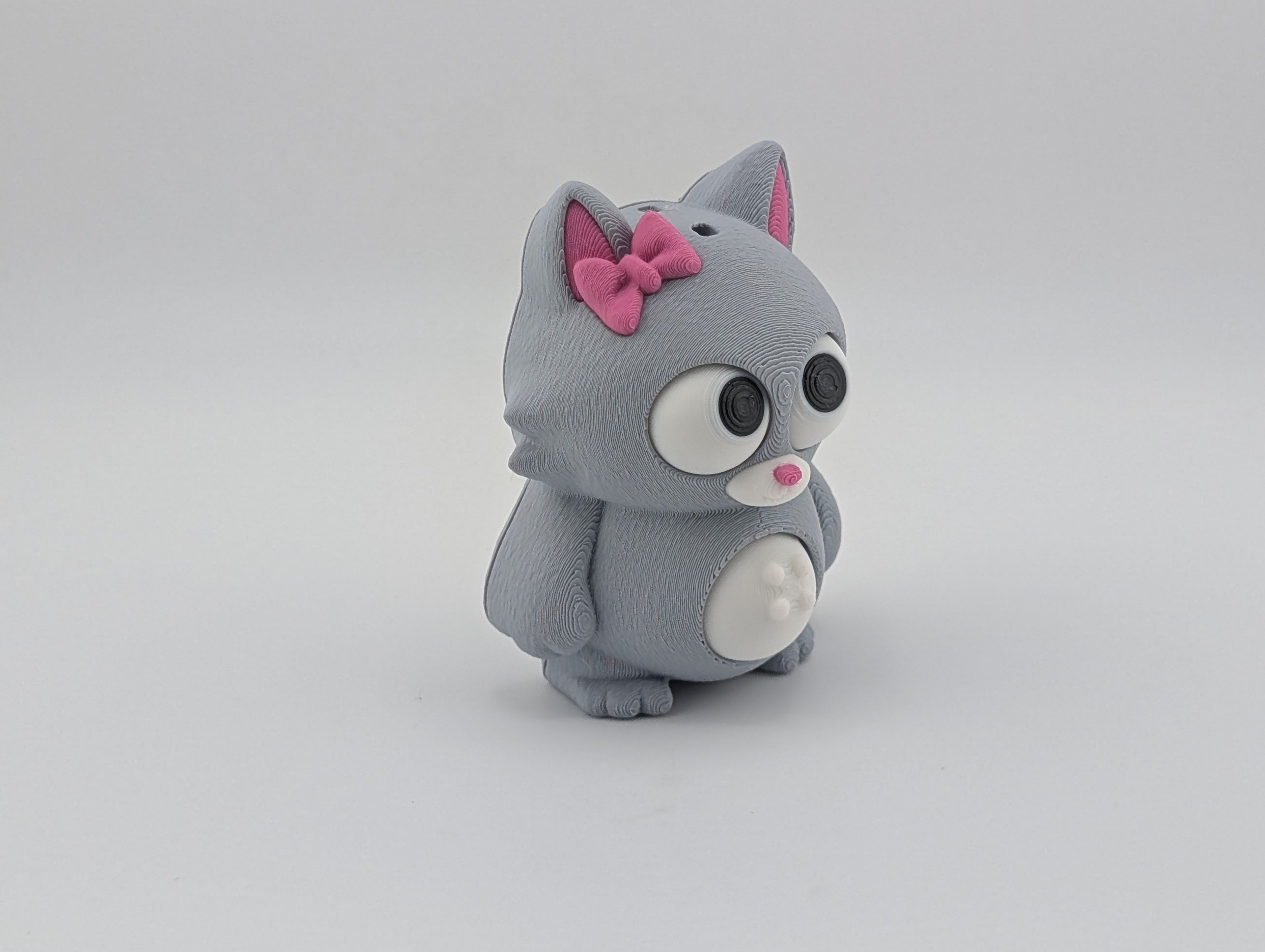 🐱✨ Moving Eyes Kitty Fidget! 🎀 Interactive 3D Printed Cat Keychain Charm 👀💖