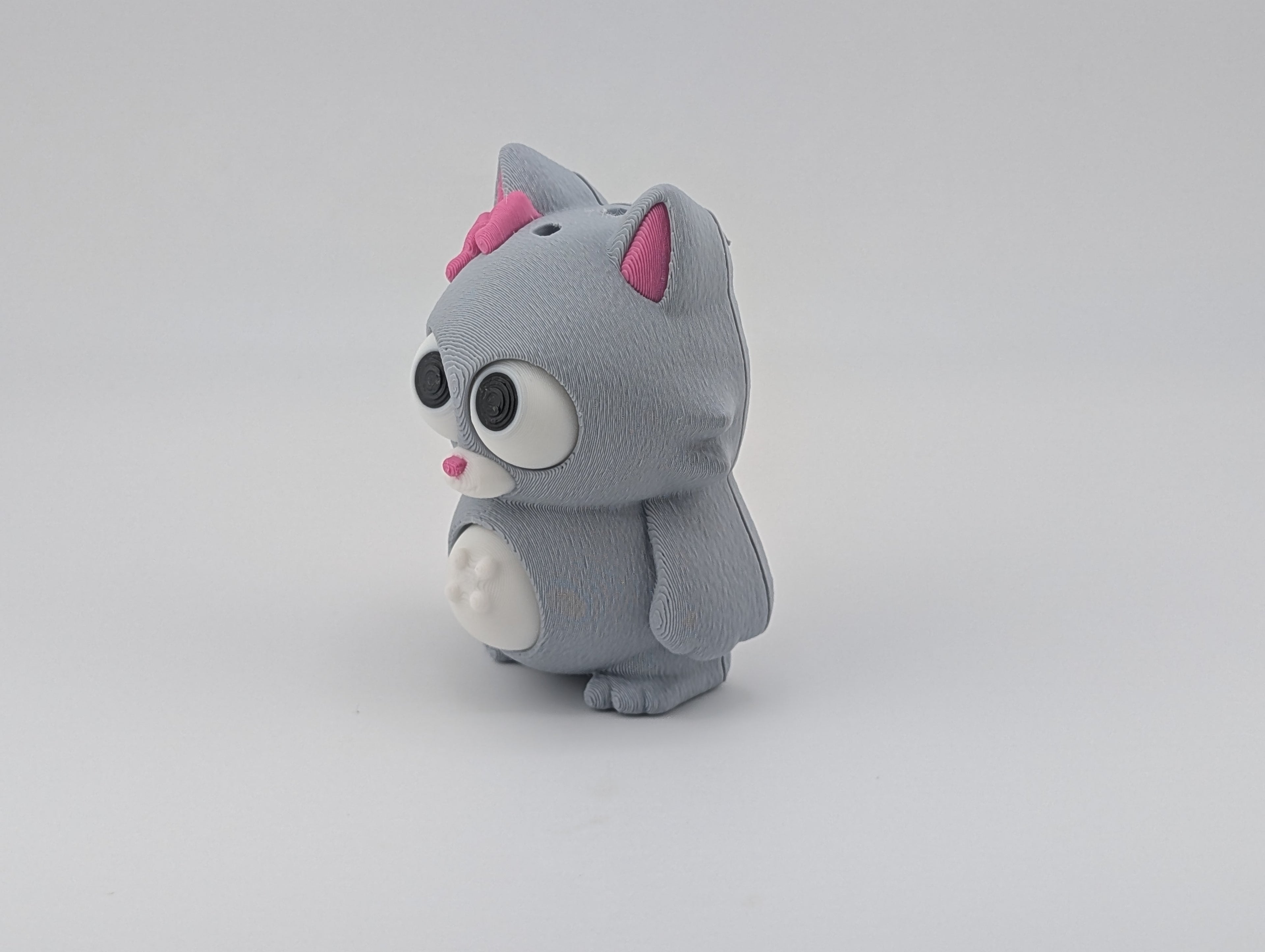 🐱✨ Moving Eyes Kitty Fidget! 🎀 Interactive 3D Printed Cat Keychain Charm 👀💖
