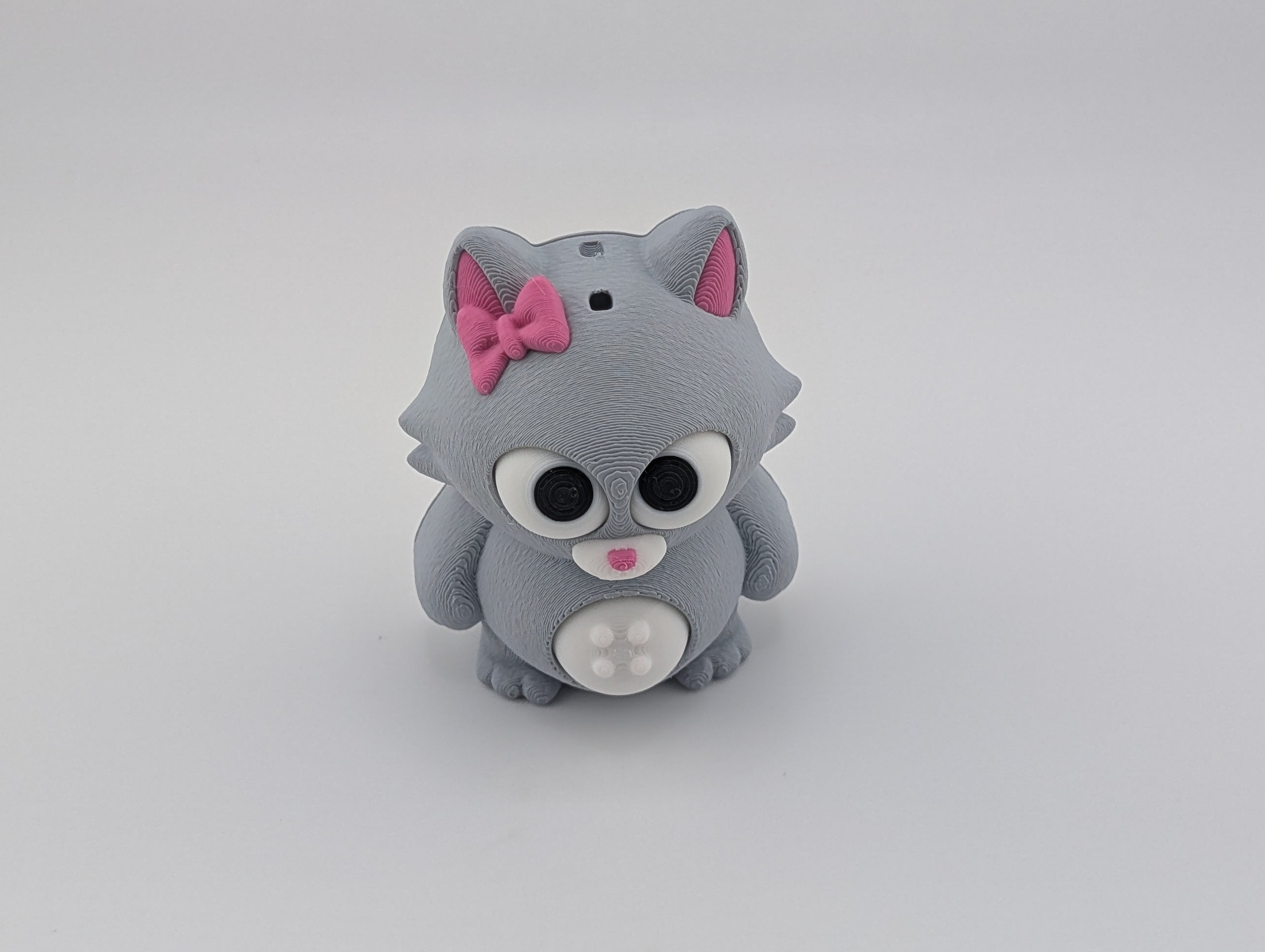 🐱✨ Moving Eyes Kitty Fidget! 🎀 Interactive 3D Printed Cat Keychain Charm 👀💖