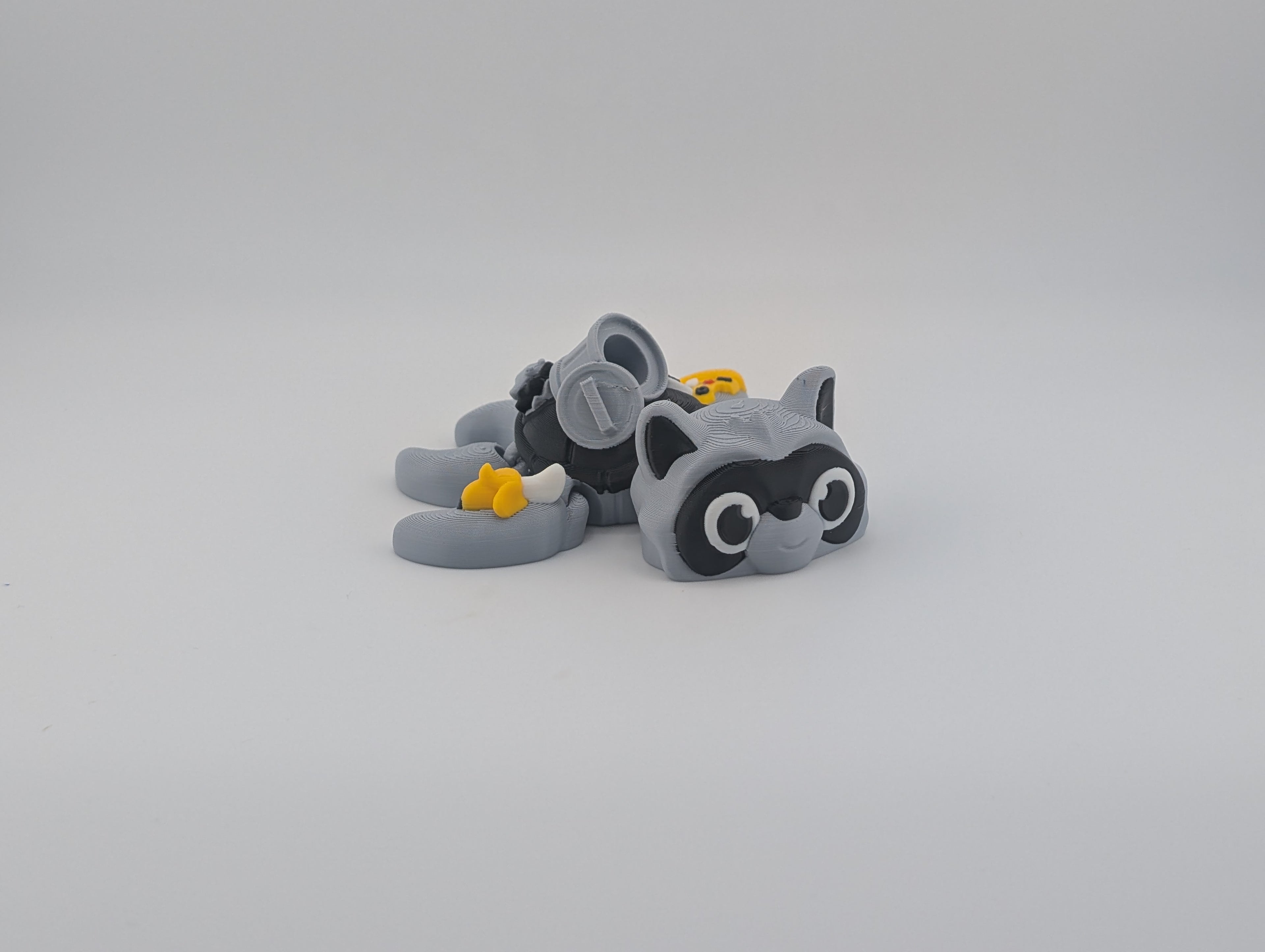 Trash Panda Turtle Flexi – 4"x4" PLA Collectible