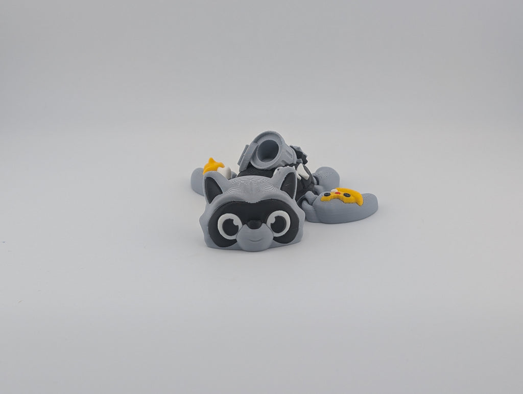 🦝🗑️ 4" Trash Panda Turtle! ✨ Articulated Raccoon Hybrid with Tiny Garbage Shell 🐢🍕