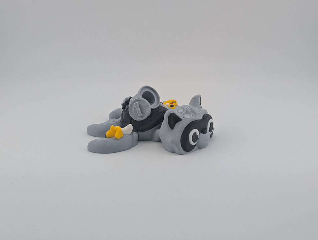 🦝🗑️ 4" Trash Panda Turtle! ✨ Articulated Raccoon Hybrid with Tiny Garbage Shell 🐢🍕