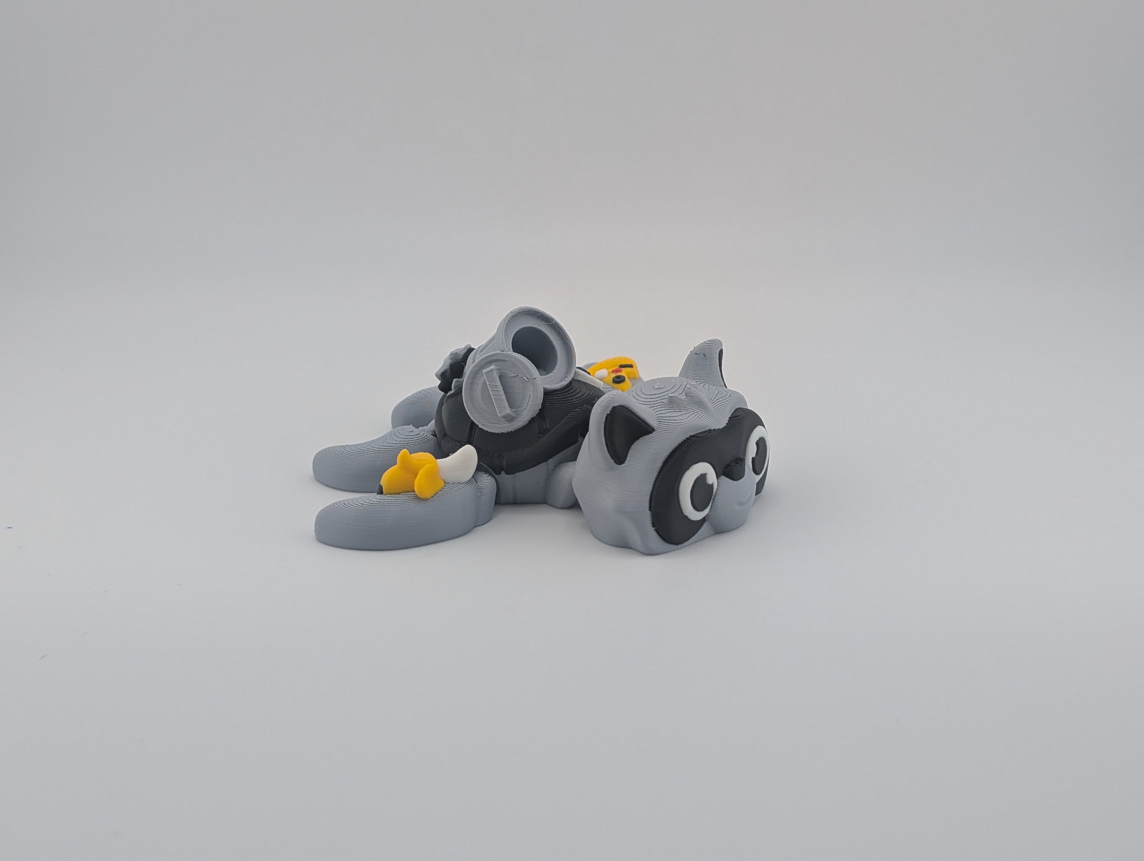 Trash Panda Turtle Flexi – 4"x4" PLA Collectible