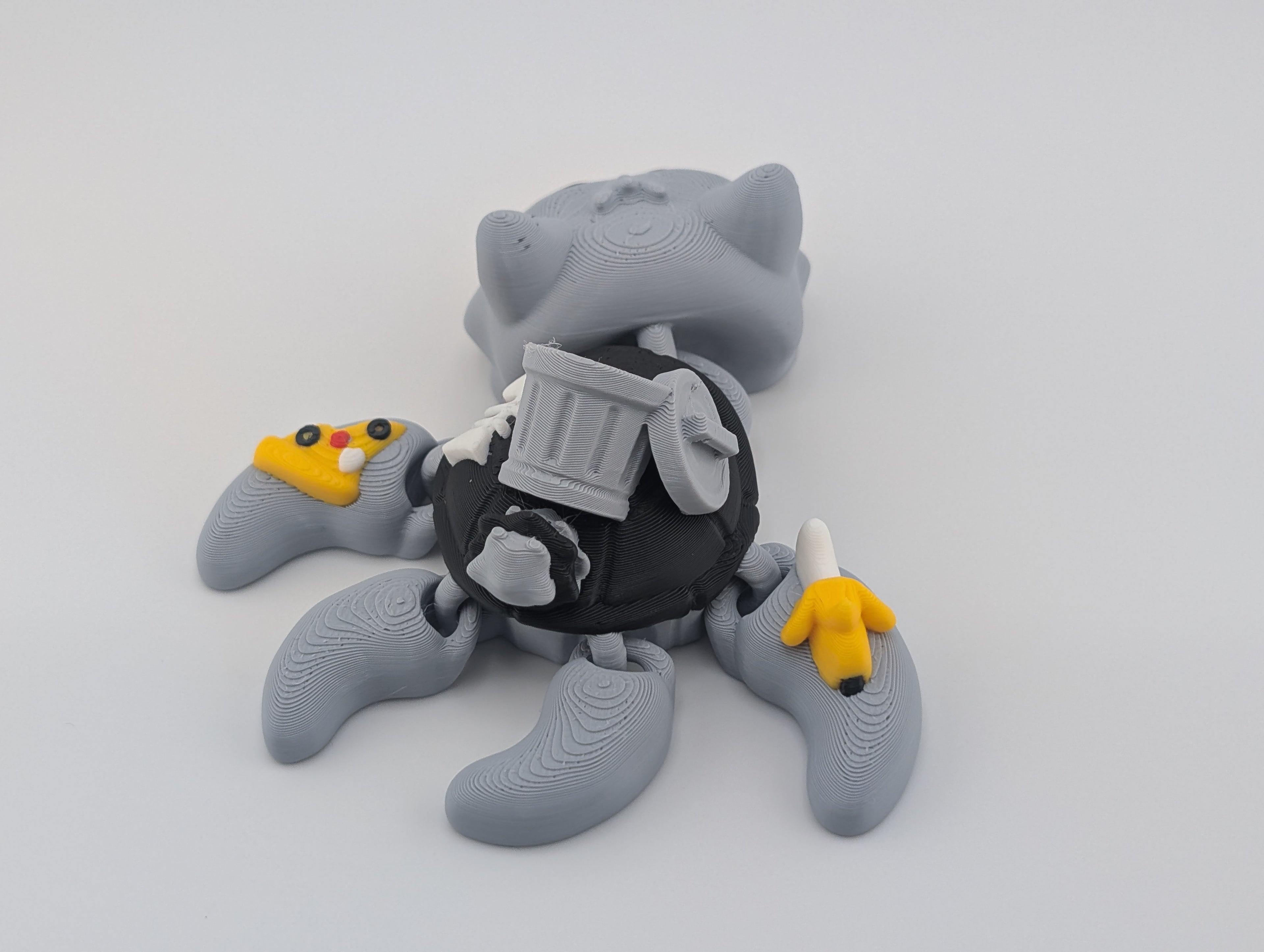 🦝🗑️ 4" Trash Panda Turtle! ✨ Articulated Raccoon Hybrid with Tiny Garbage Shell 🐢🍕