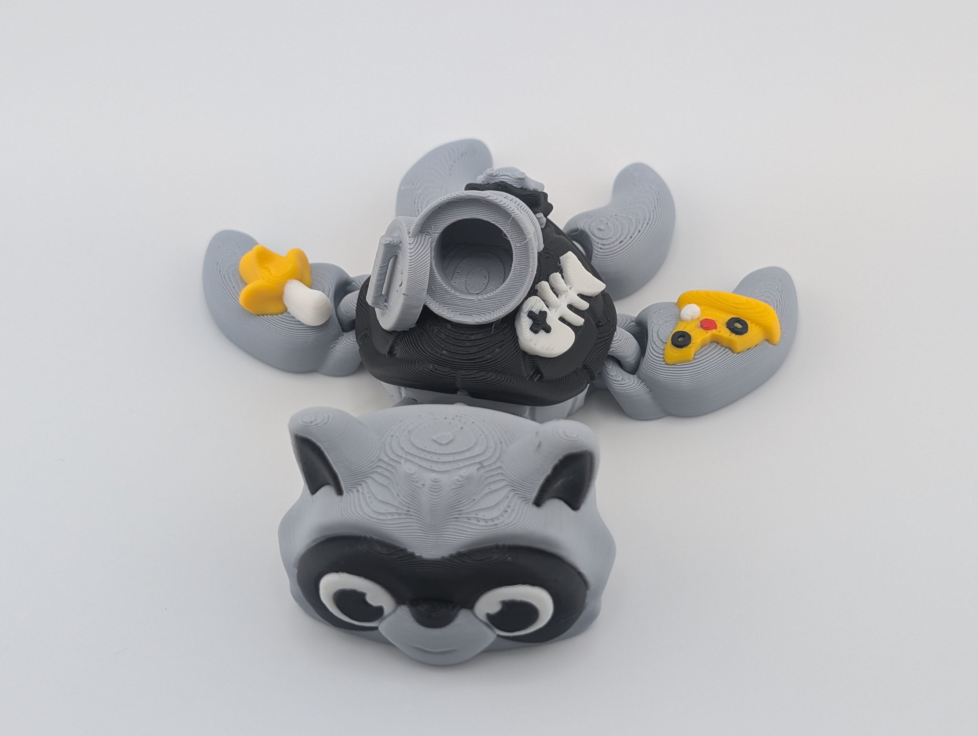 🦝🗑️ 4" Trash Panda Turtle! ✨ Articulated Raccoon Hybrid with Tiny Garbage Shell 🐢🍕