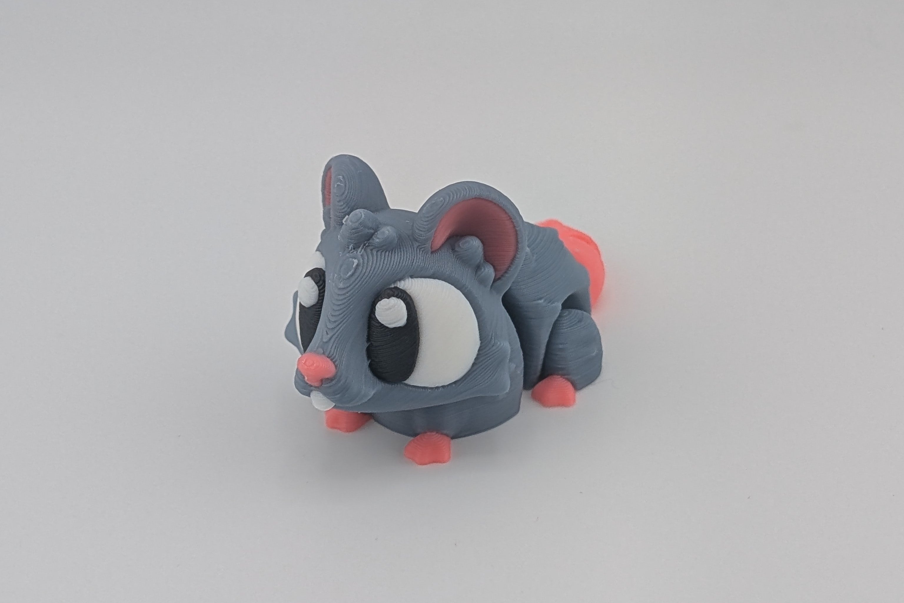 🐭🔑 3" Mini Flexi Rat Keychain | Articulated "Scurry-Friend" Bag Charm ✨🧀
