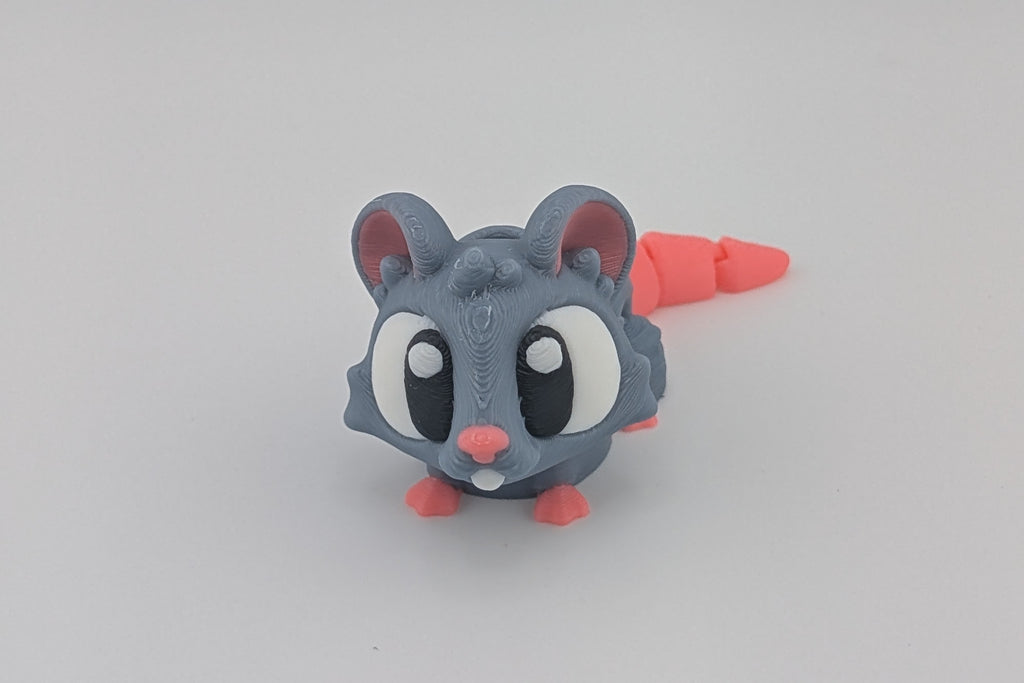 🐭🔑 3" Mini Flexi Rat Keychain | Articulated "Scurry-Friend" Bag Charm ✨🧀