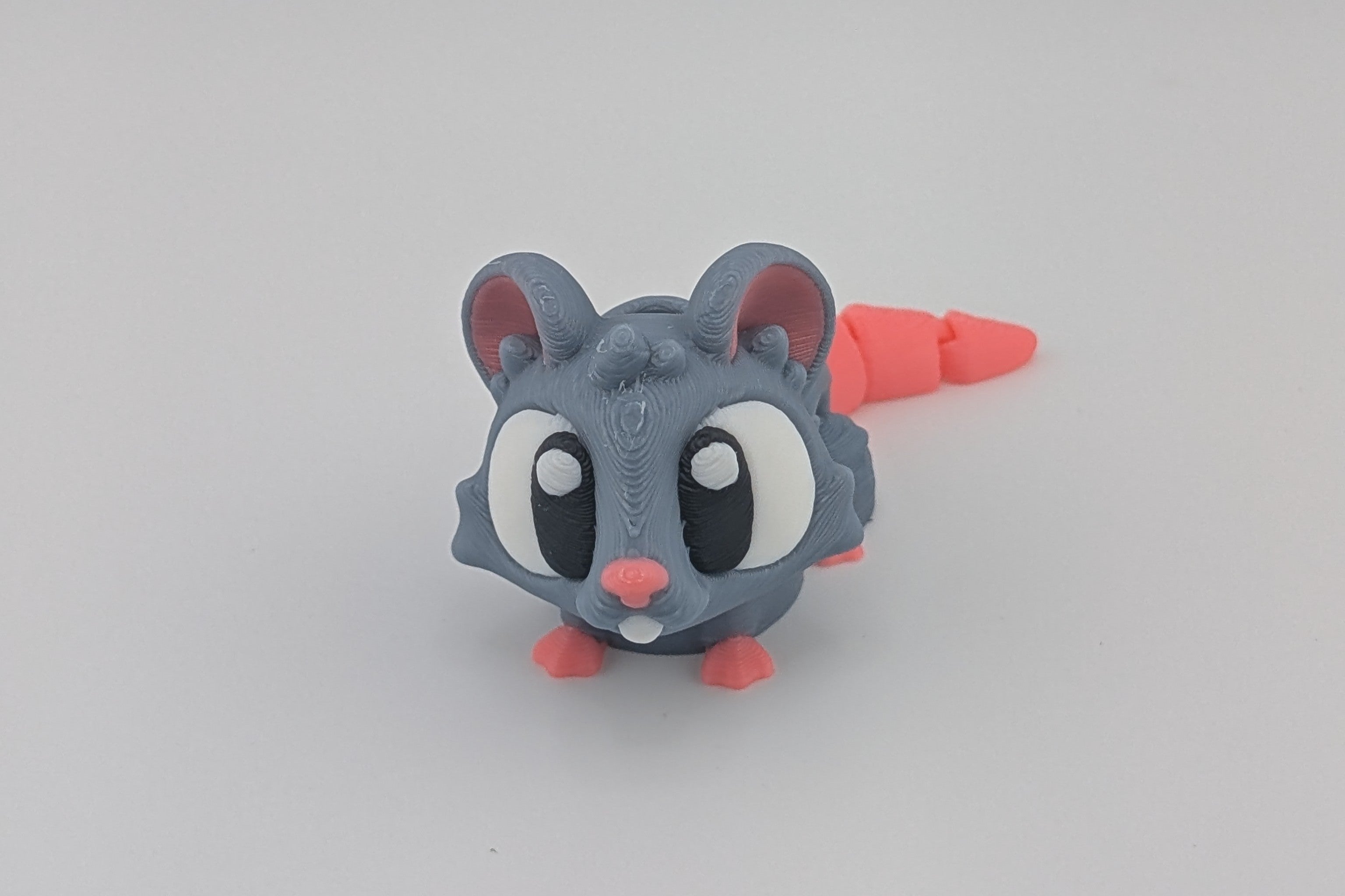 🐭🔑 3" Mini Flexi Rat Keychain | Articulated "Scurry-Friend" Bag Charm ✨🧀