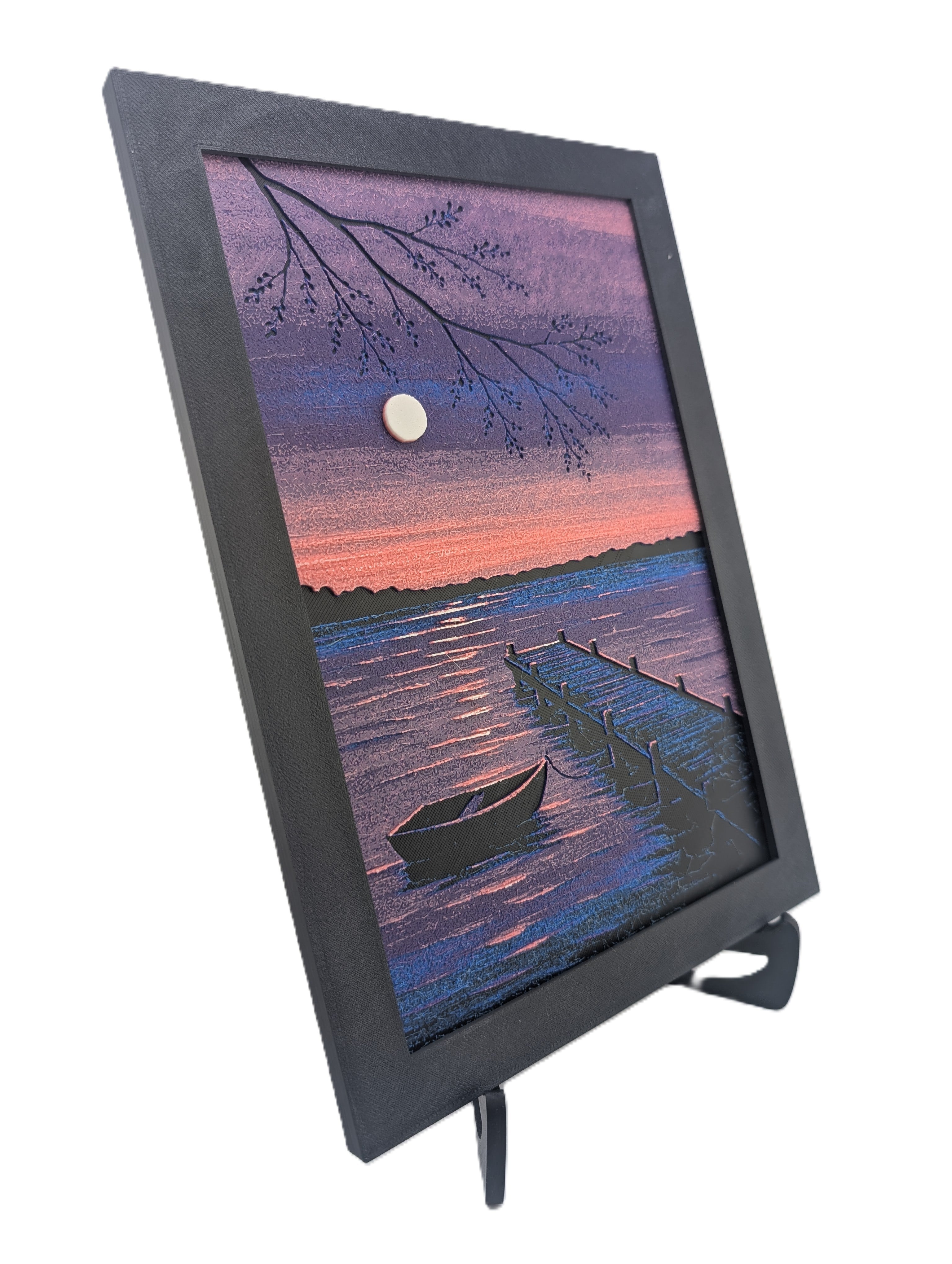 Sunset on the Lake – Chroma Canvas Wall Art Sold with or without frame