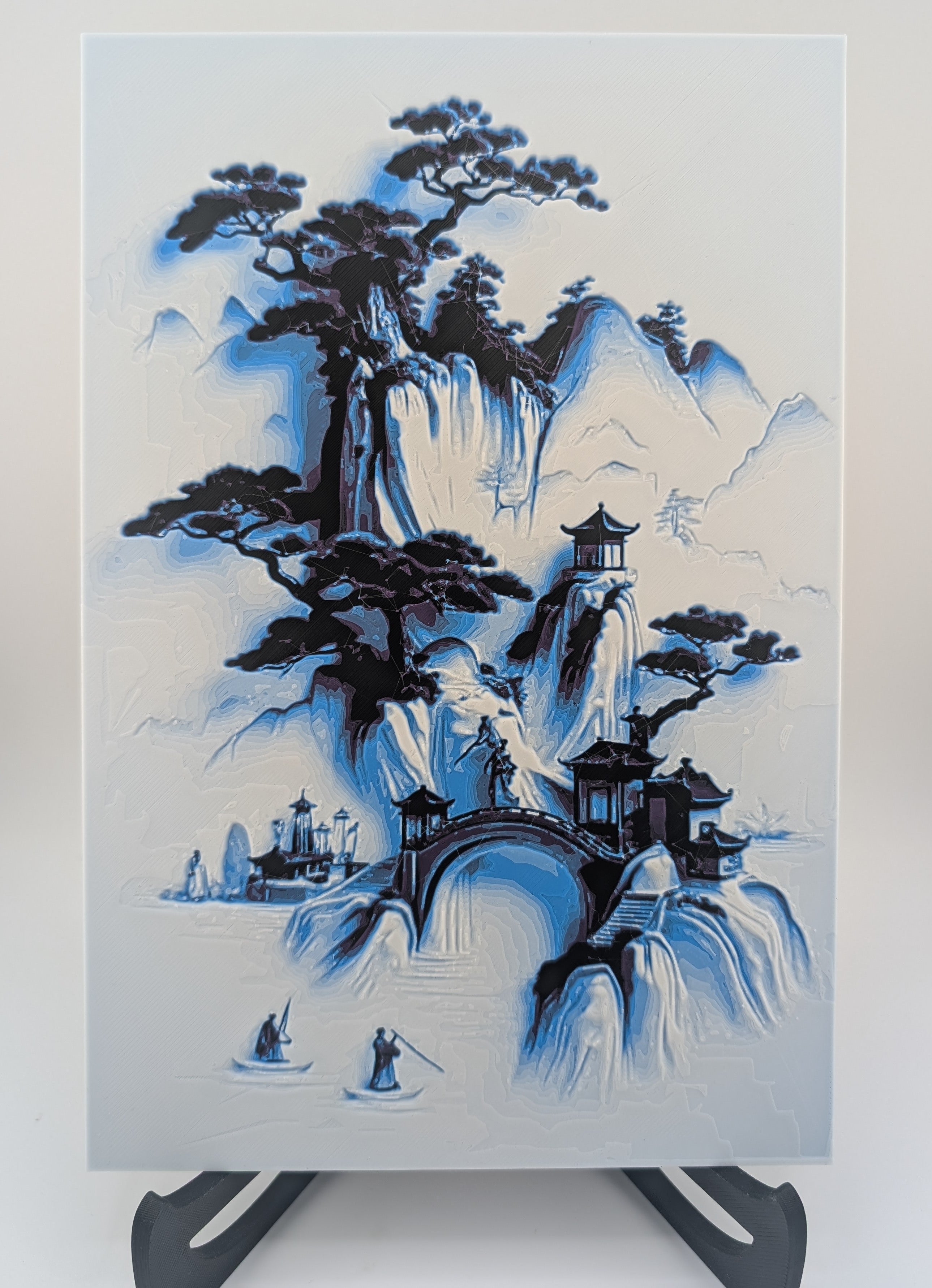 Japanese Blue Village – Chroma Canvas Art (Framed or Unframed)