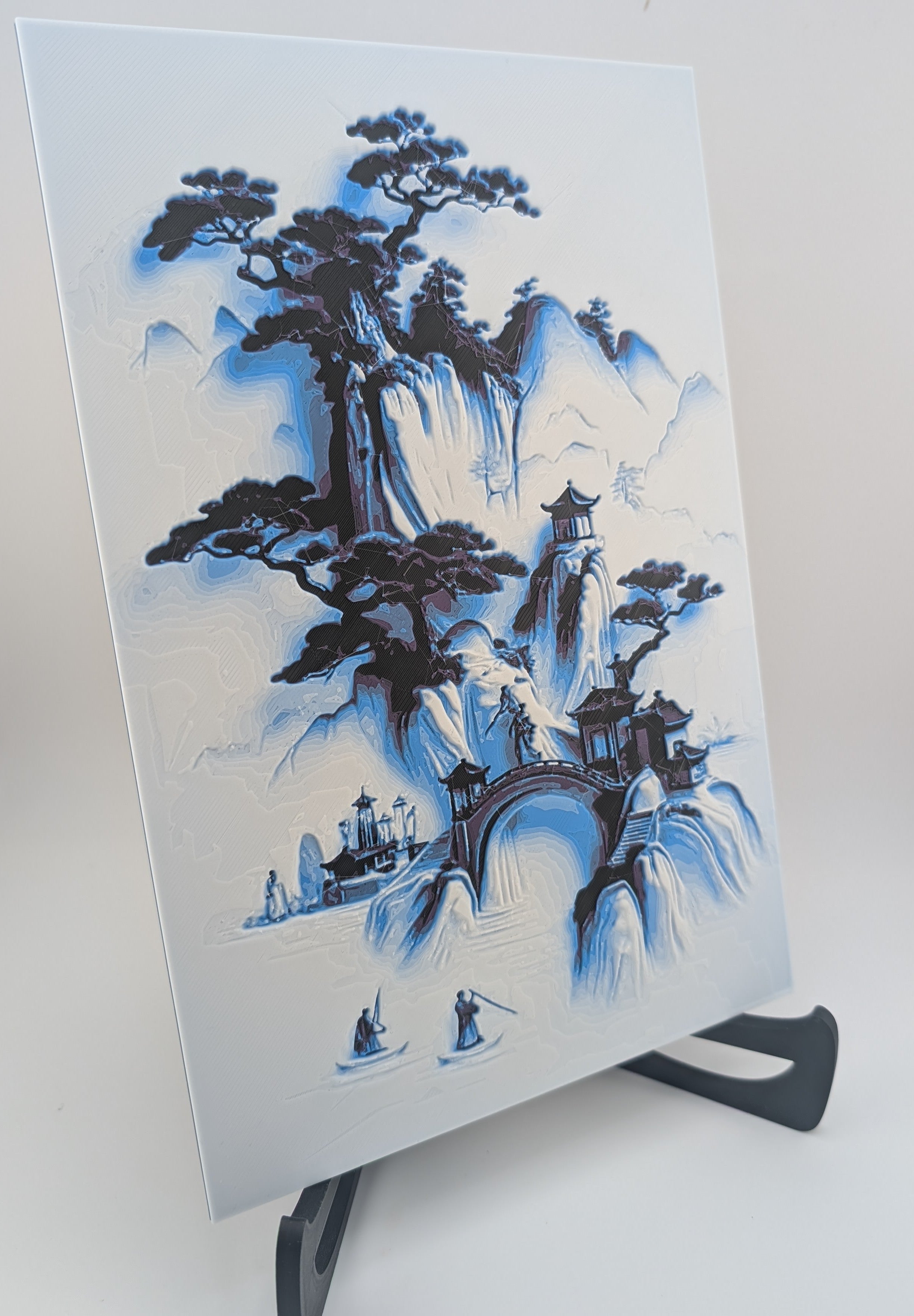 Japanese Blue Village – Chroma Canvas Art (Framed or Unframed)