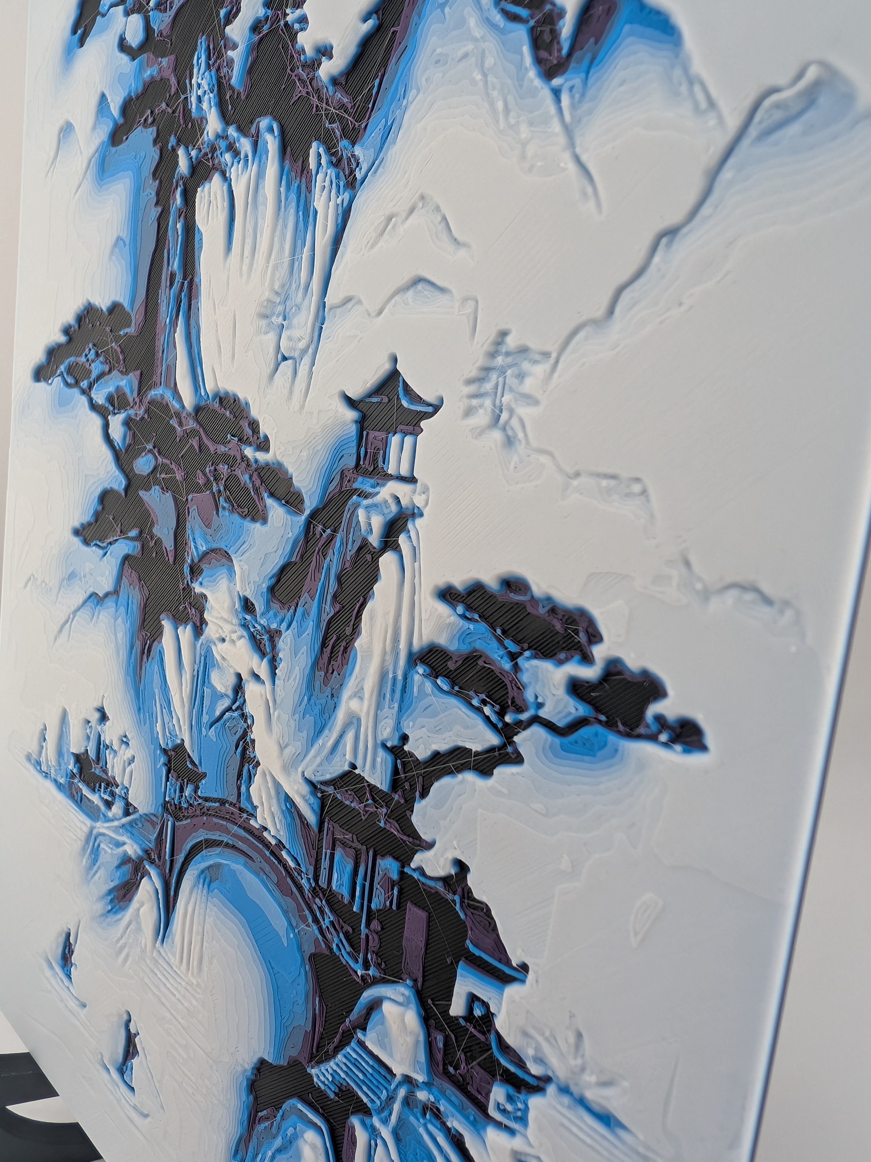 Japanese Blue Village – Chroma Canvas Art (Framed or Unframed)
