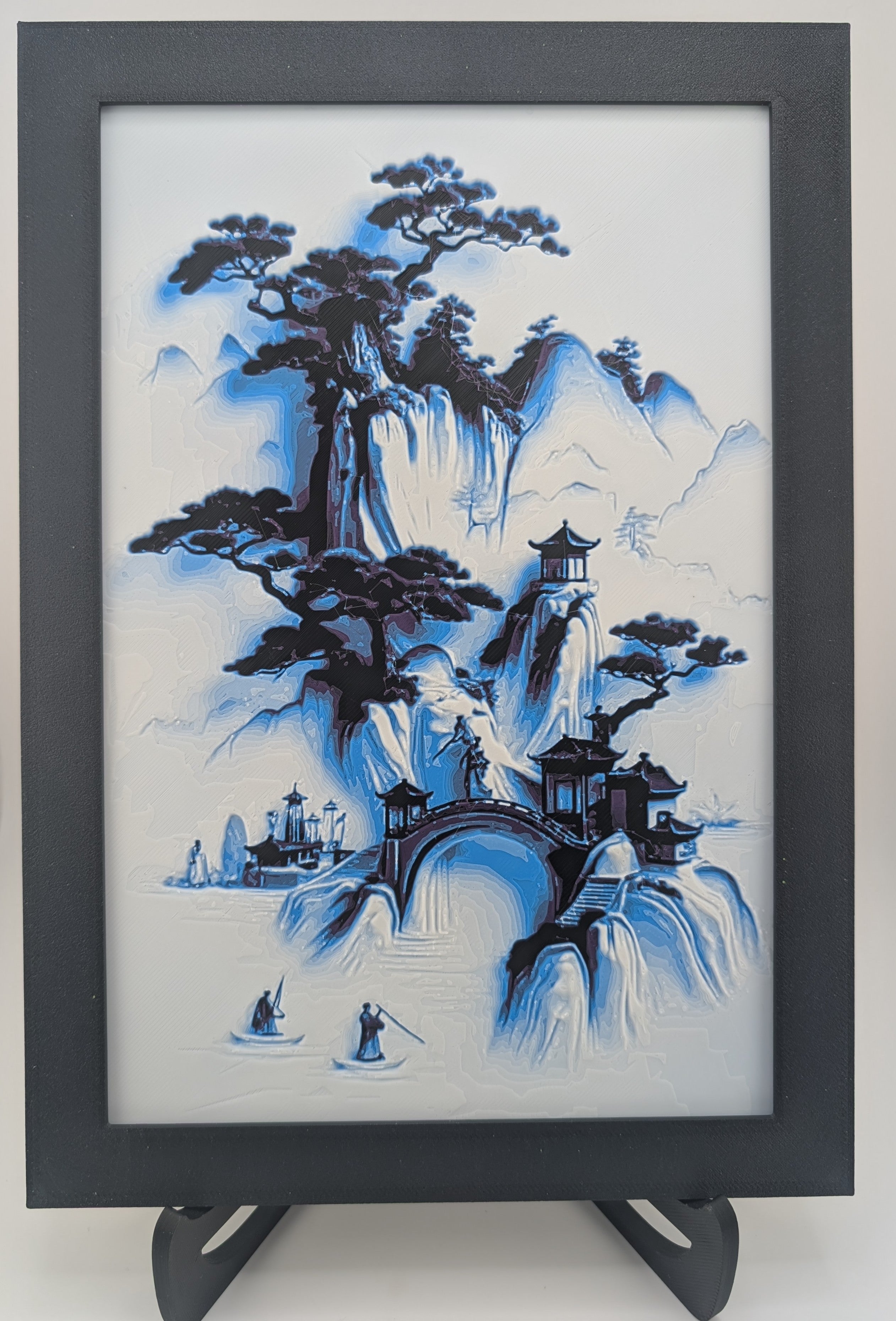 Japanese Blue Village – Chroma Canvas Art (Framed or Unframed)