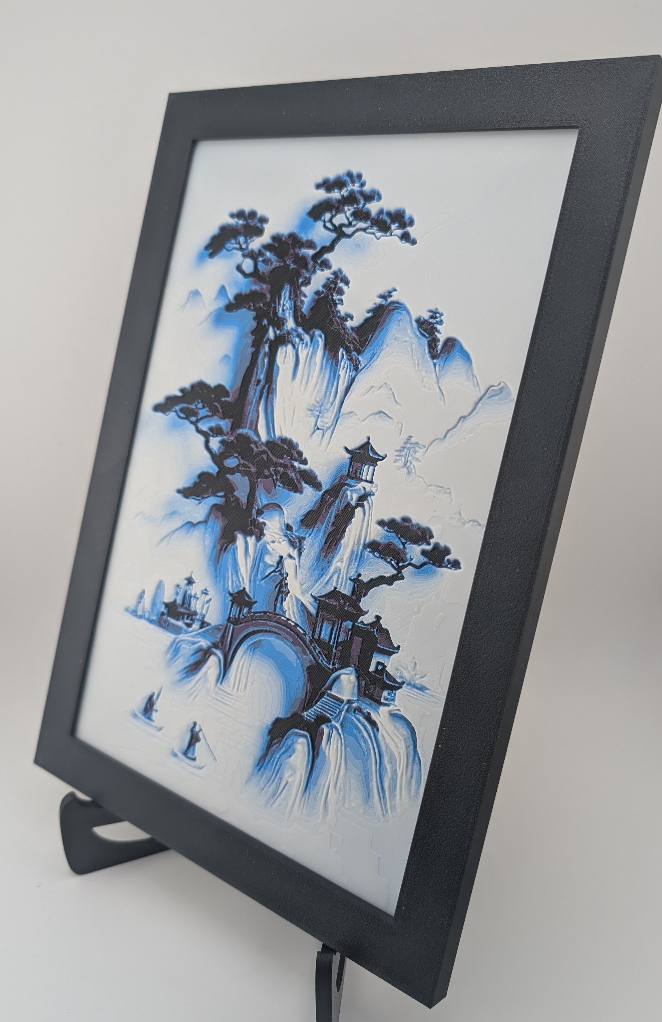 Japanese Blue Village – Chroma Canvas Art (Framed or Unframed)