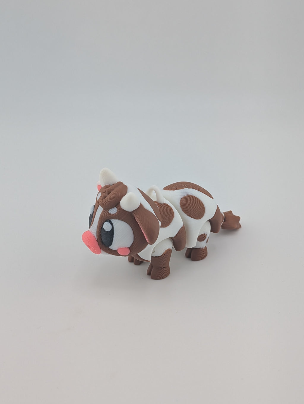 🐄✨ Mini Spotted Cow! 🥛 3-Inch Articulated Bovine Fidget & Keyring Charm 🐮💎