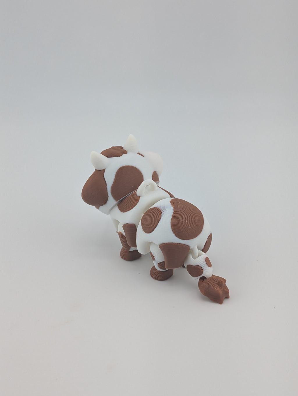 🐄✨ Mini Spotted Cow! 🥛 3-Inch Articulated Bovine Fidget & Keyring Charm 🐮💎