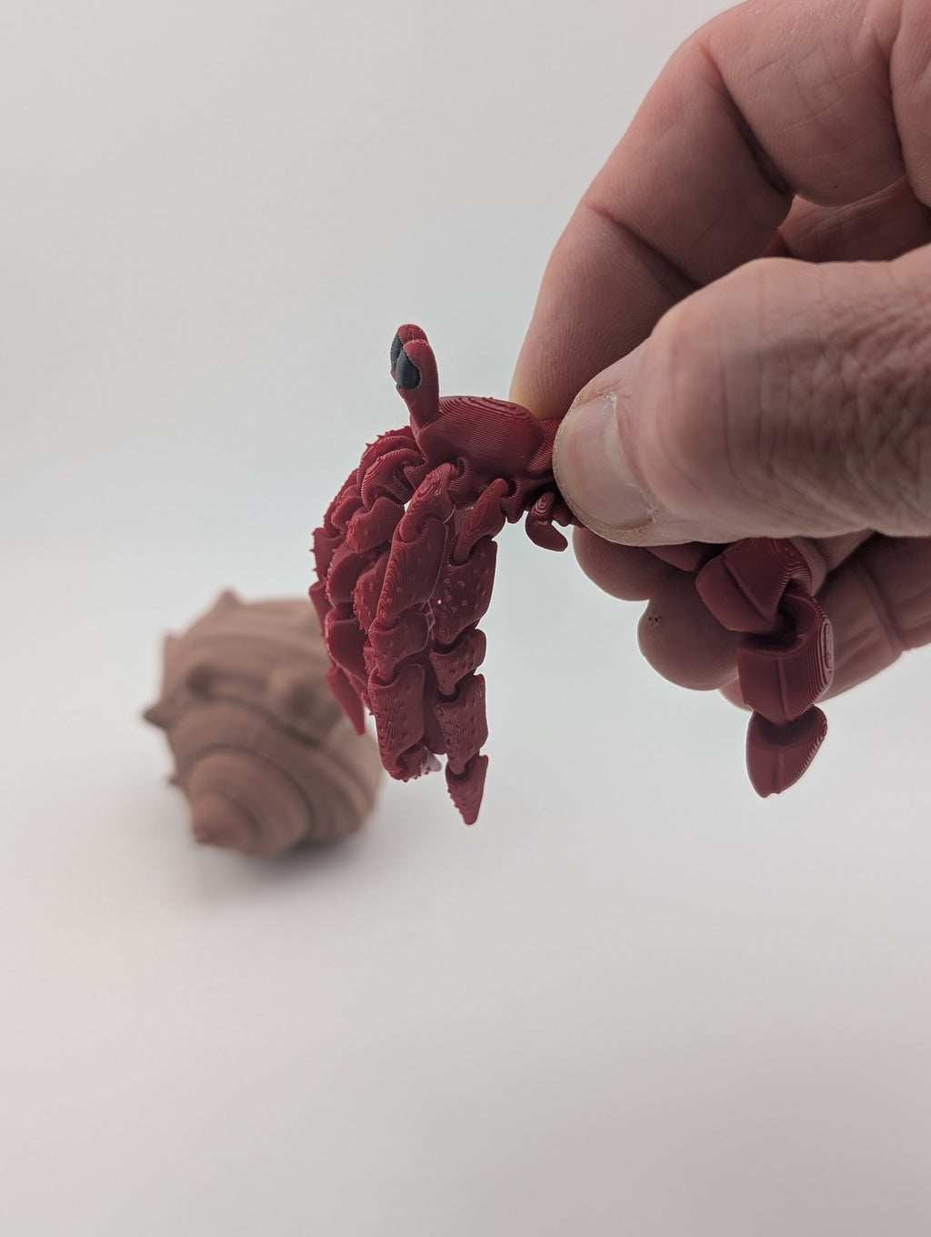 🦀🐚 Interactive Flexi Hermit Crabs! ✨ Mommy & Baby Sizes with Removable Shells 🌊🧡