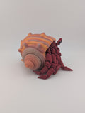 🦀🐚 Interactive Flexi Hermit Crabs! ✨ Mommy & Baby Sizes with Removable Shells 🌊🧡