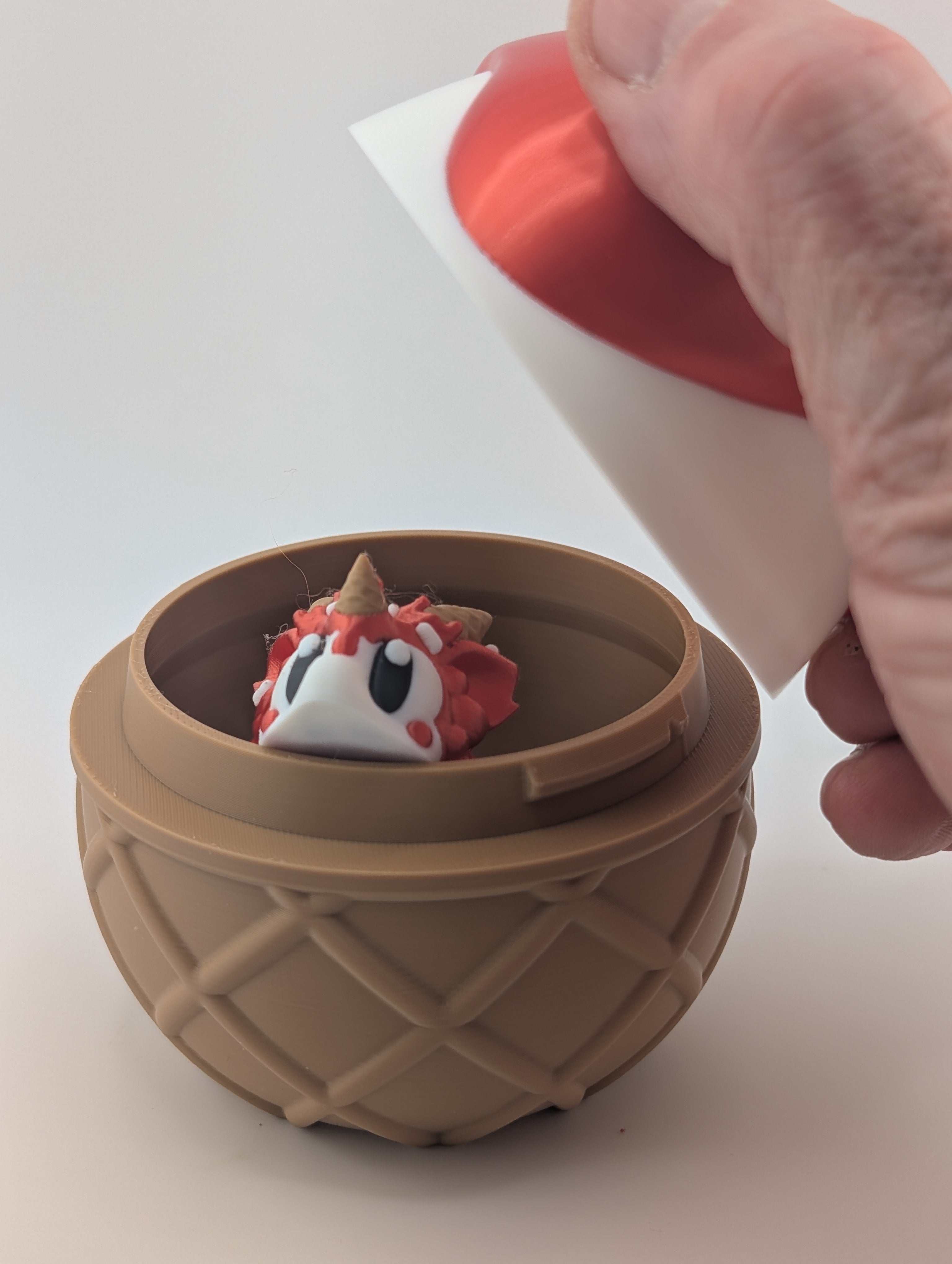 Waffle Cone Egg + Baby Flexi Dragon Set