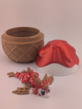Waffle Cone Egg + Baby Flexi Dragon Set
