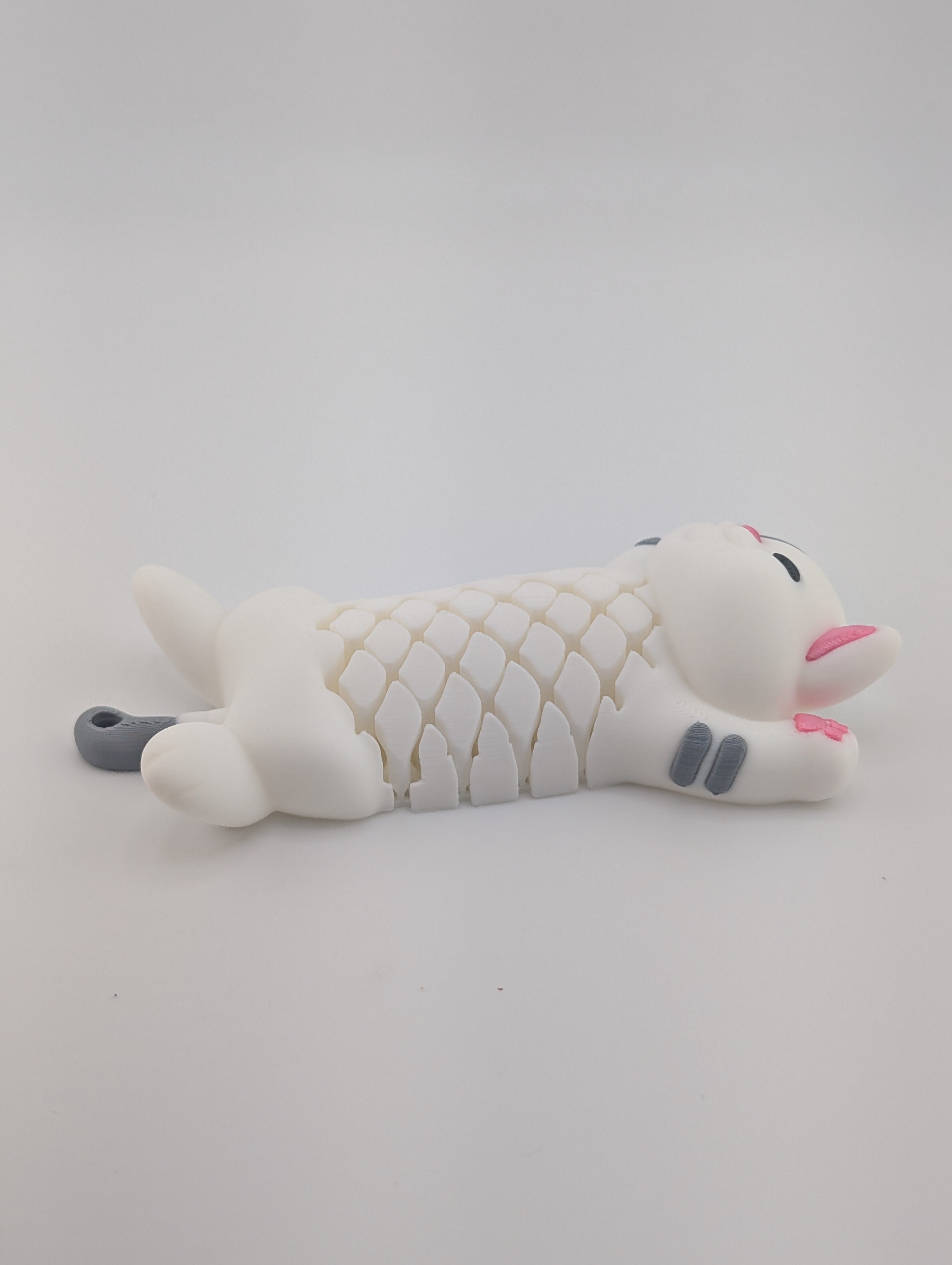 🐱✨ 4.1" Mesh-Flexi Cat | Articulated "Liquid-Slinky" Fidget Keychain 🐾🧶