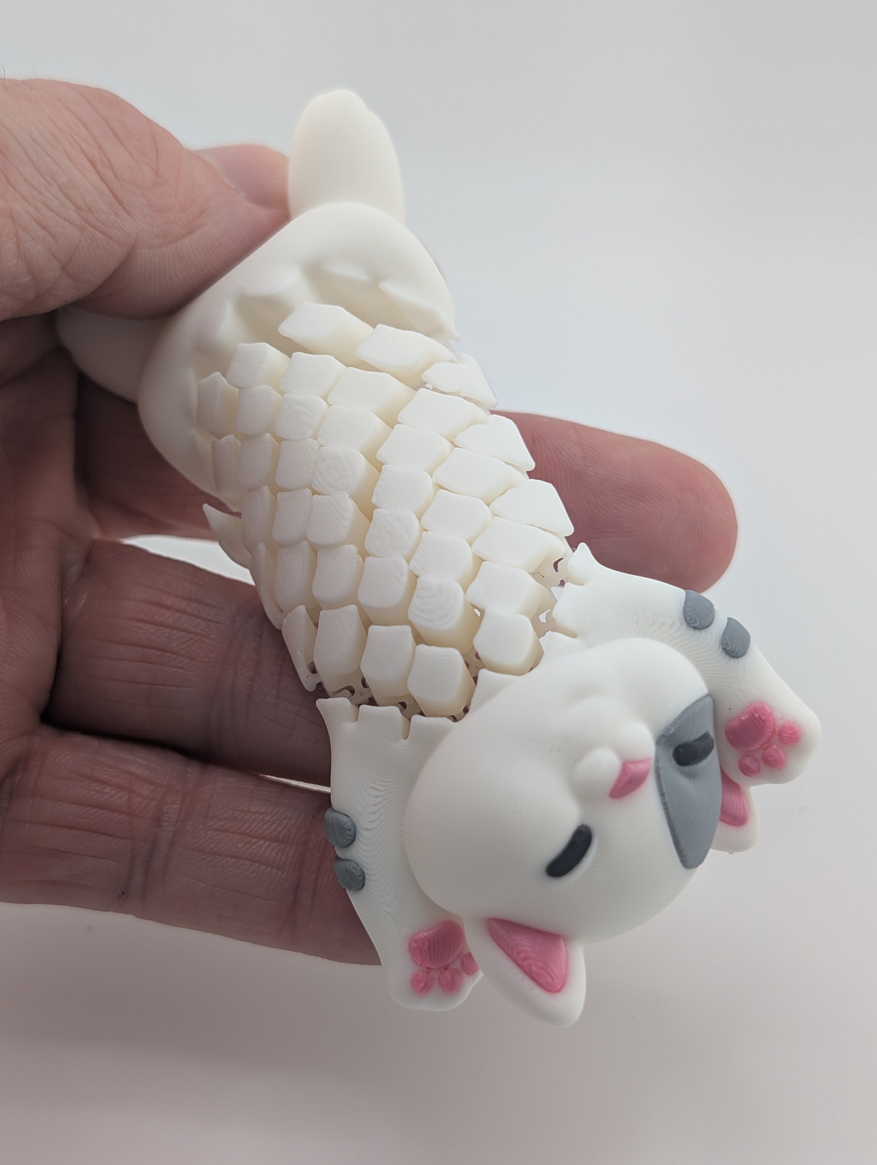 🐱✨ 4.1" Mesh-Flexi Cat | Articulated "Liquid-Slinky" Fidget Keychain 🐾🧶