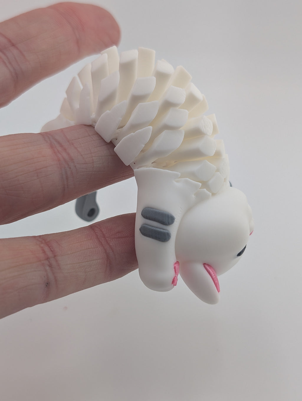 🐱✨ 4.1" Mesh-Flexi Cat | Articulated "Liquid-Slinky" Fidget Keychain 🐾🧶