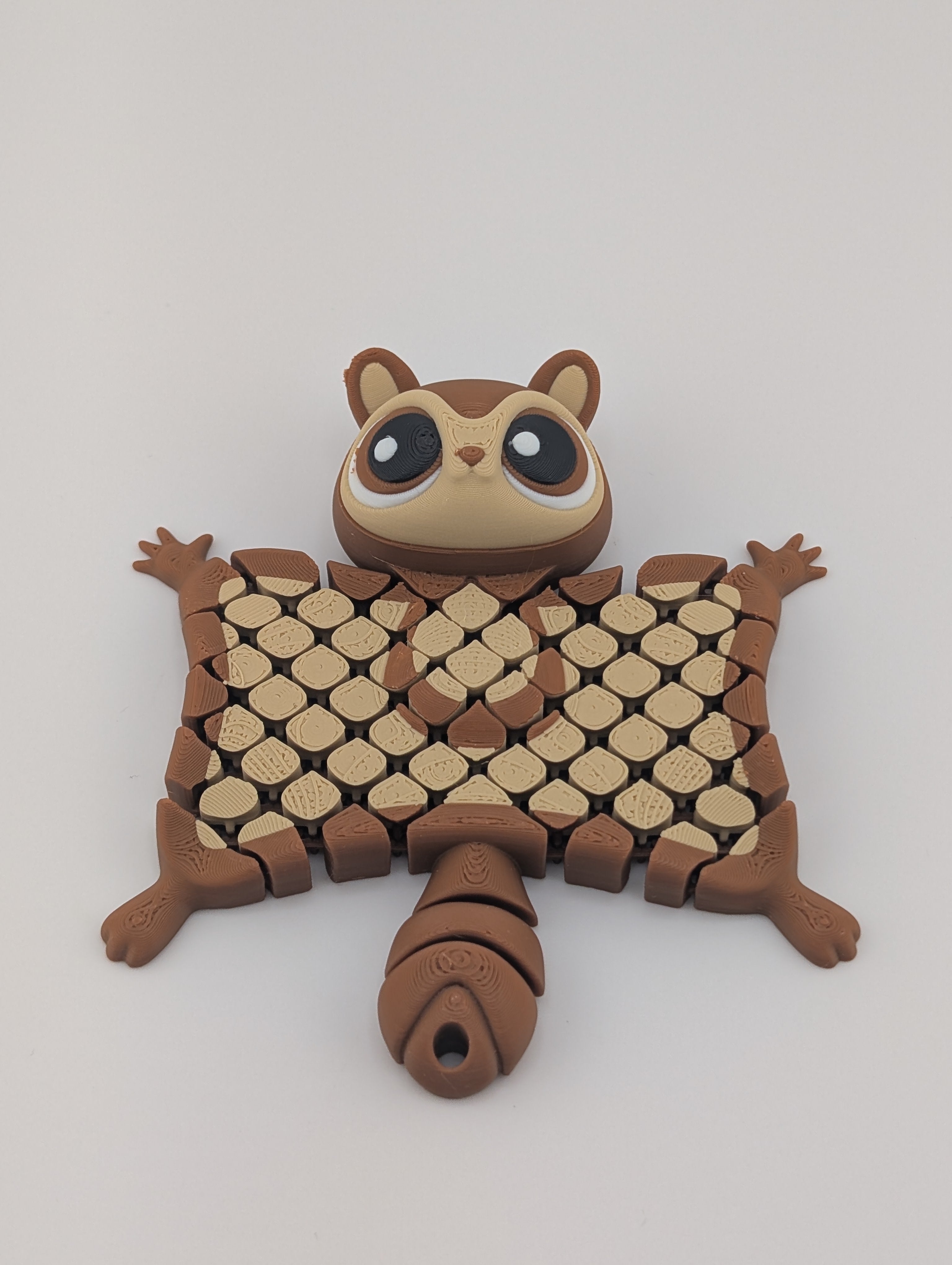 🐿️✨ Mesh-Flexi Squirrel! 🌰 3.5" Ultra-Fluid "Slinky" Body & Keychain Charm 🌳🌀