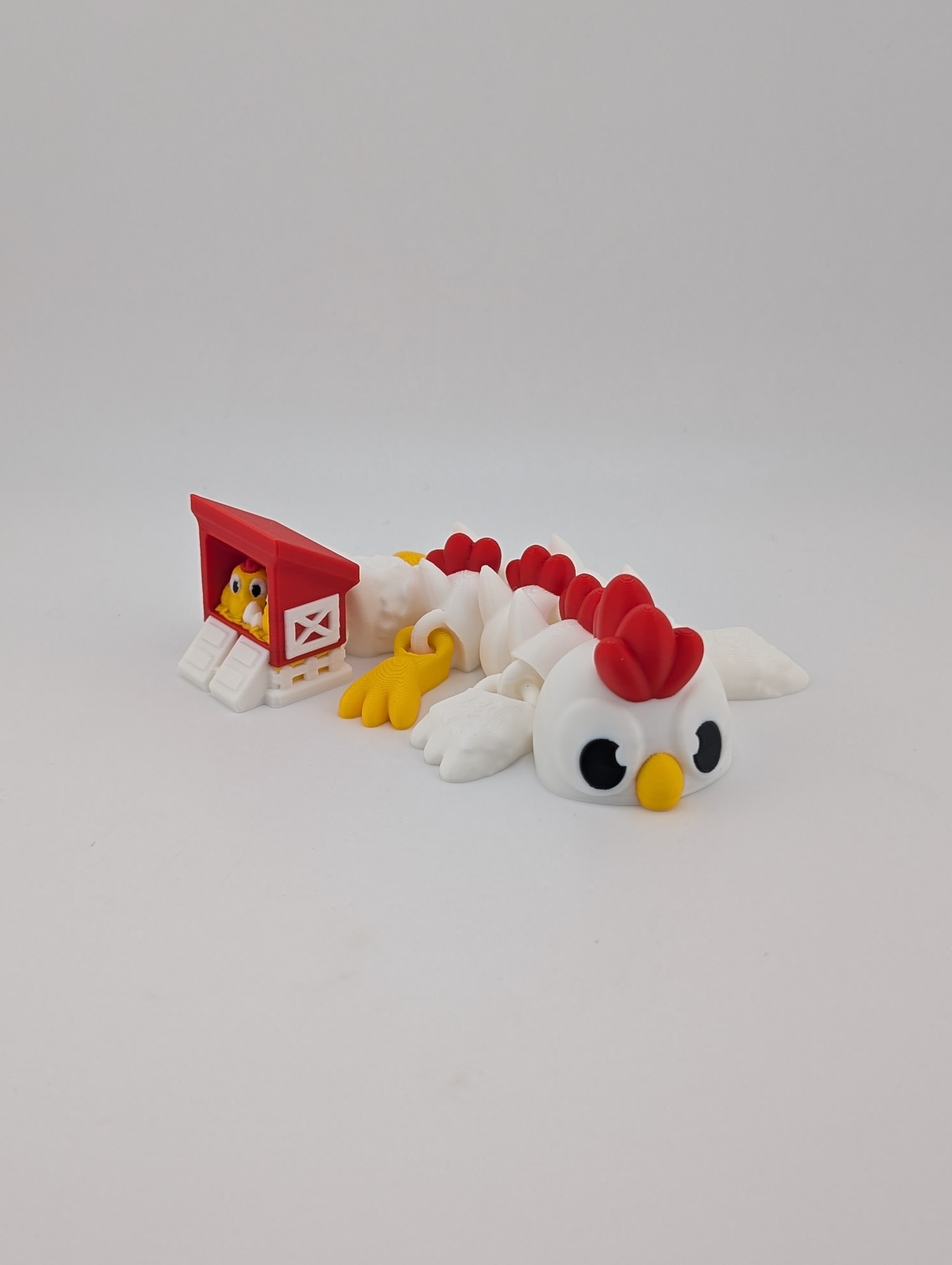 🐔🐉 The Mini Cluck-Dragon! 🥚 Articulated Chicken-Dragon with Coop Tail ✨🏠